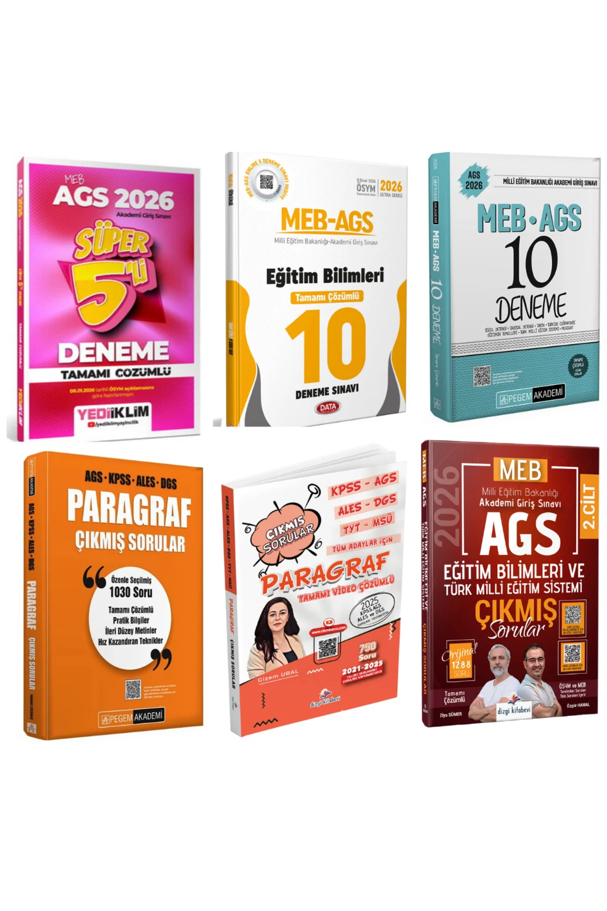 2026 MEB AGS Süper Deneme + MEB AGS Çıkmış Sorular Seti Pegem Yay