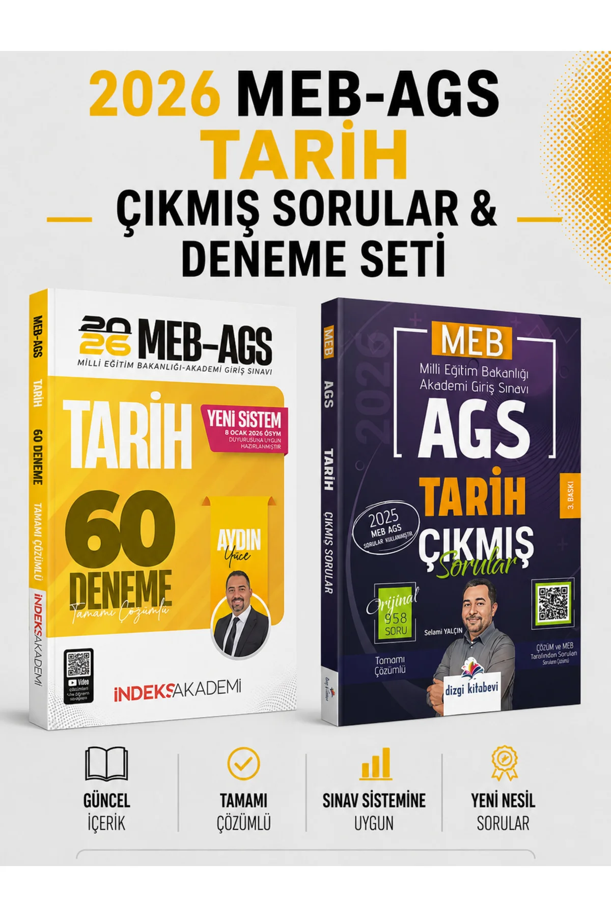 2026 MEB AGS Tarih Çıkmış Sorular & MEB-AGS Tarih 60 Deneme İndeks Akademi Seti Fiyatı, Yorumları ve Özellikleri