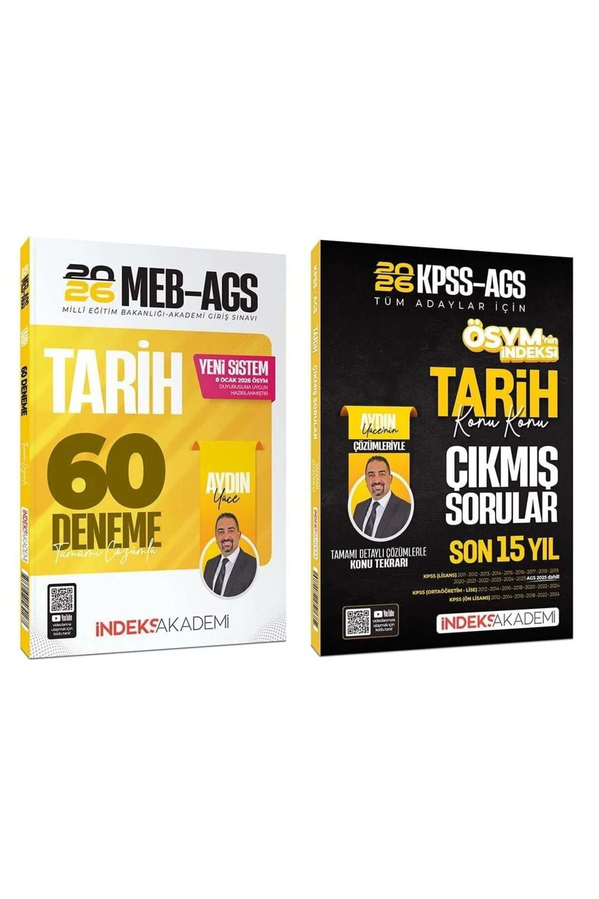 2026 MEB-AGS Tarih Çıkmış Sorular + 60 Deneme 2 li Set - Aydın Yü