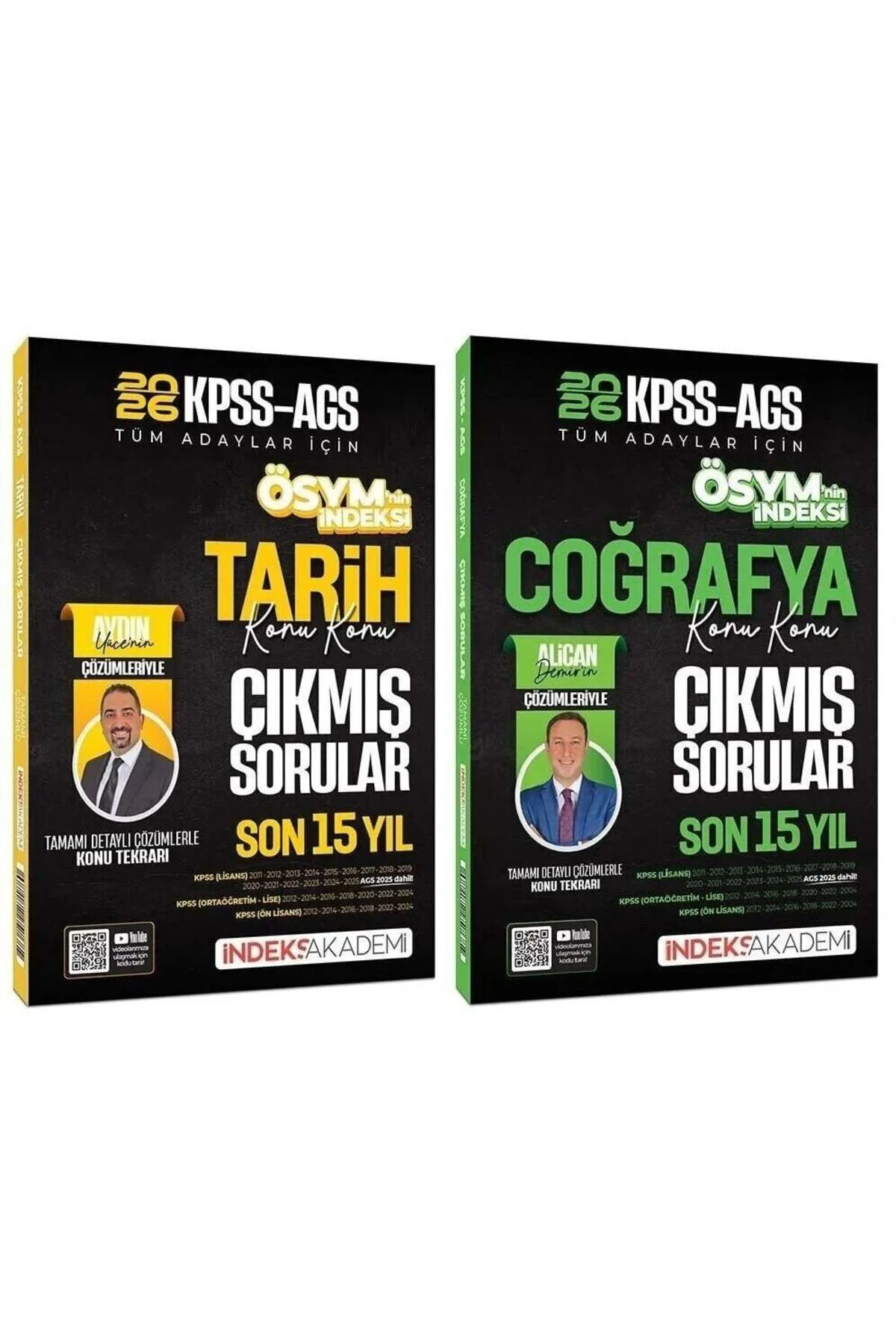 2026 MEB-AGS Tarih + Coğrafya ÖSYM nin İndeksi Çıkmış Sorular 2 li Set