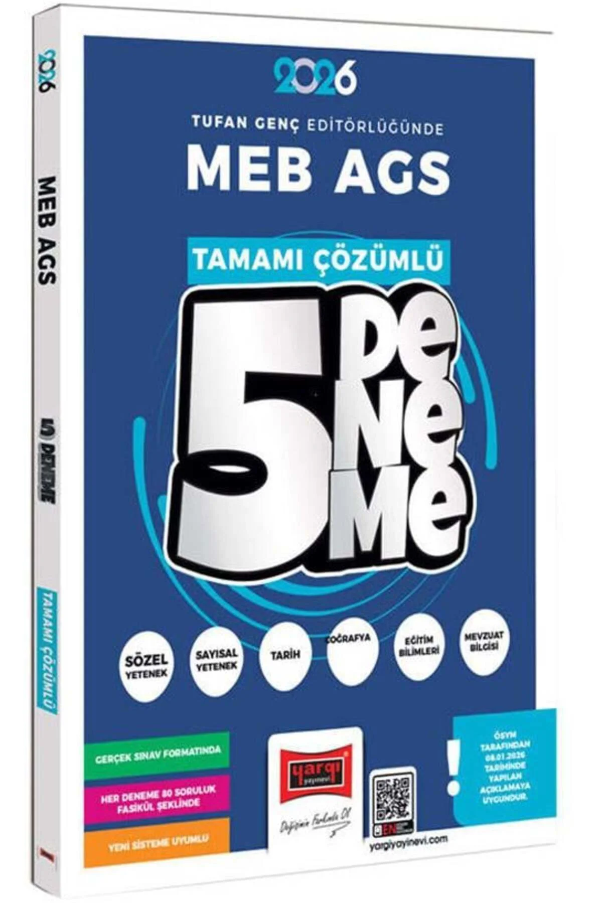YENİ AGS - Yargı 2026 MEB-AGS Tüm Dersler 5 Deneme Çözümlü - Tufa