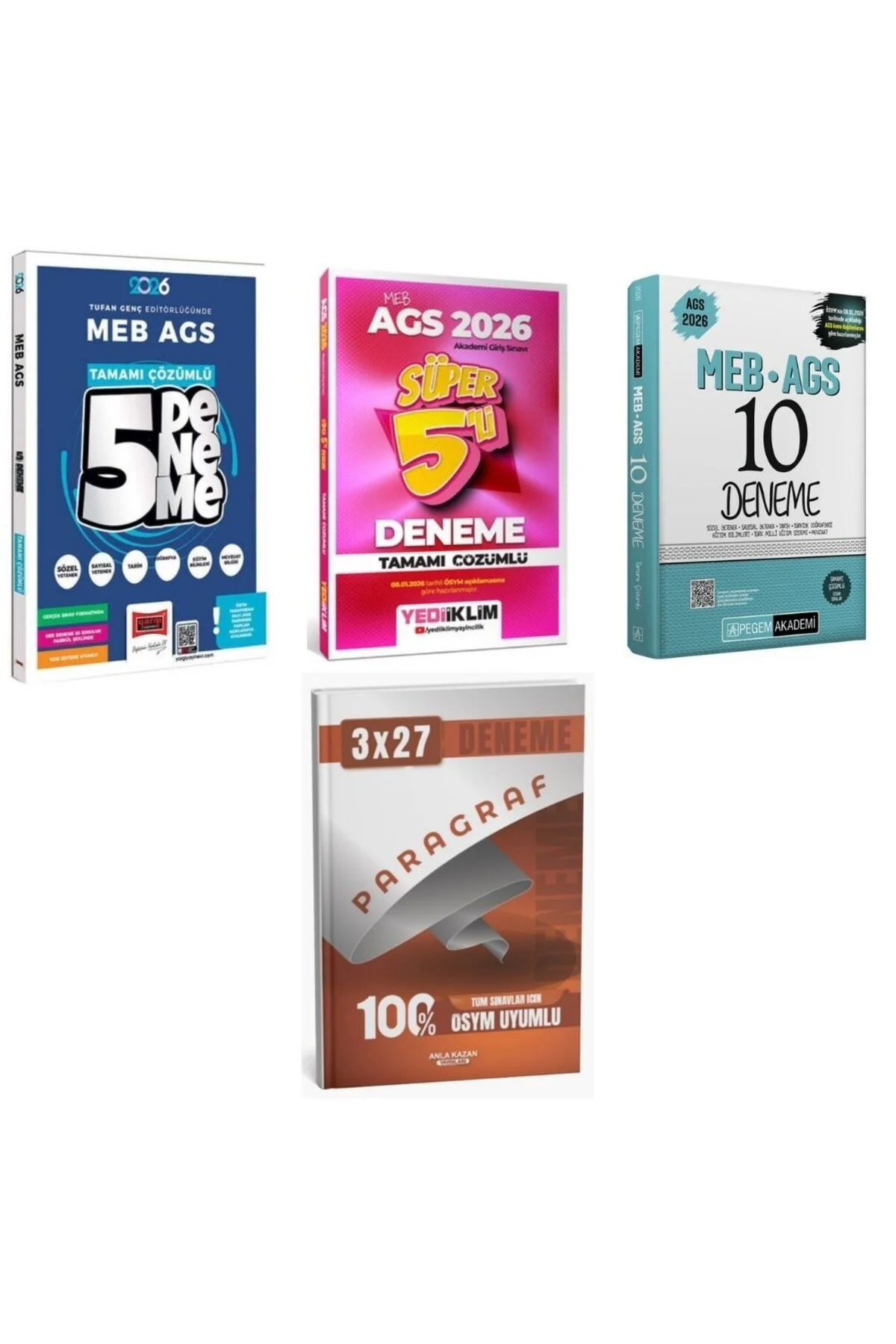 2026 MEB-AGS Tüm Dersler Tamamı Çözümlü Deneme Sınavı Karma Yayın 2026 MEB-AGS Tüm Dersler Tamamı Çözümlü Deneme Sınavı Karma Yayın