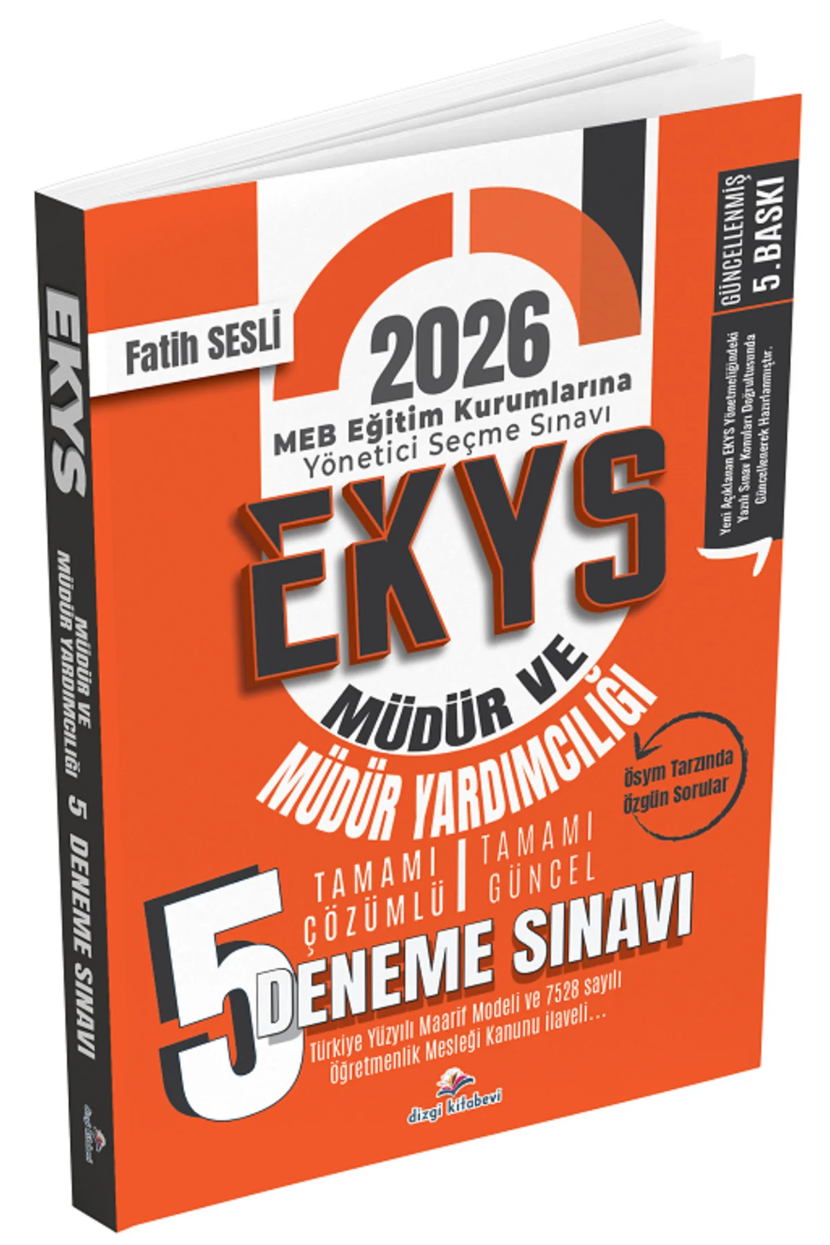 2026 MEB EKYS Müdür ve Müdür Yardımcılığı 5 Deneme Çözümlü 5. Bas