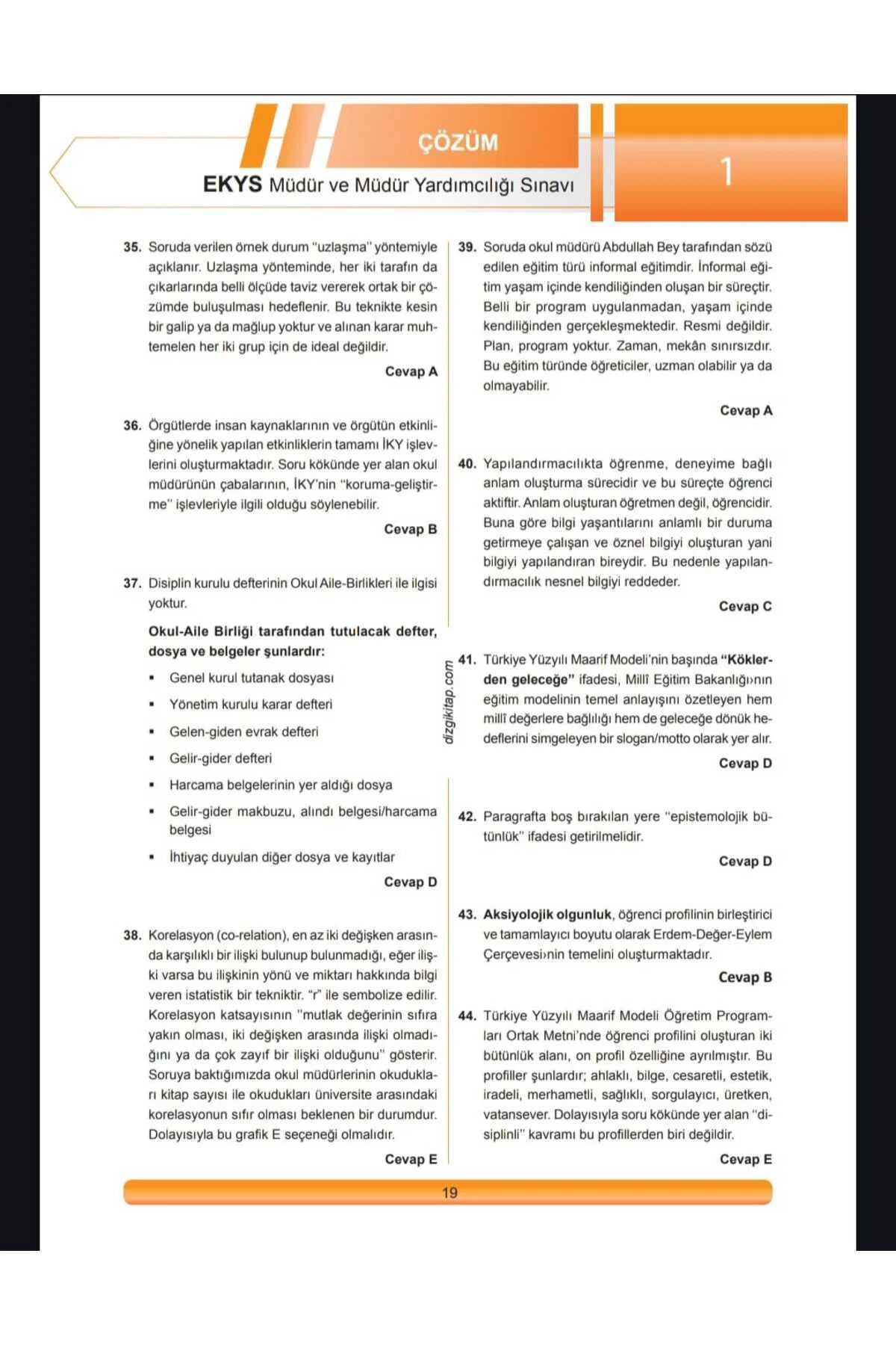 2026 MEB EKYS Müdür ve Müdür Yardımcılığı 5 Deneme Çözümlü 5. Bas