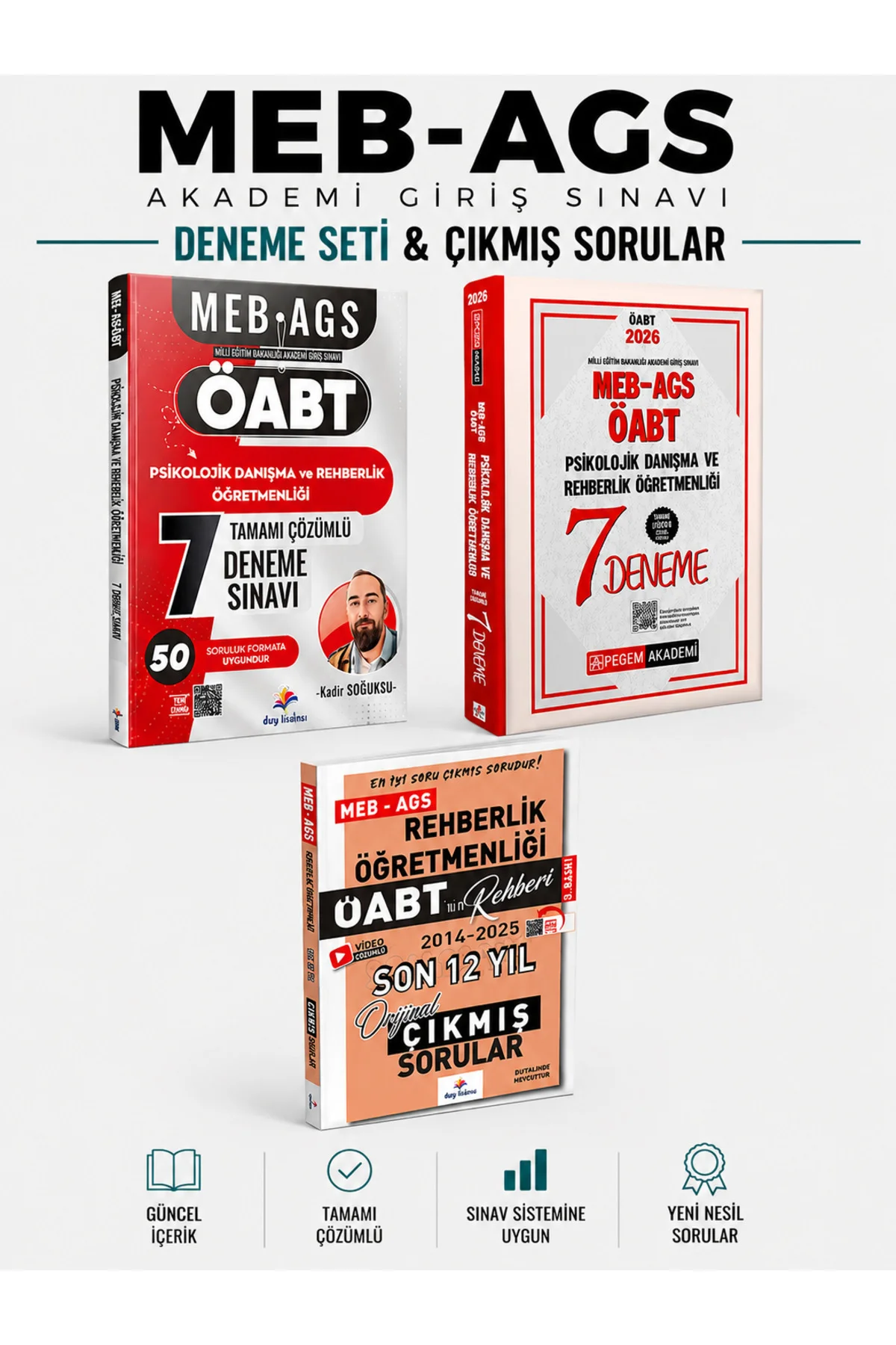 2026 ÖABT Rehberlik 7 Deneme + Çıkmış Sorular & Pegem ÖABT Rehber