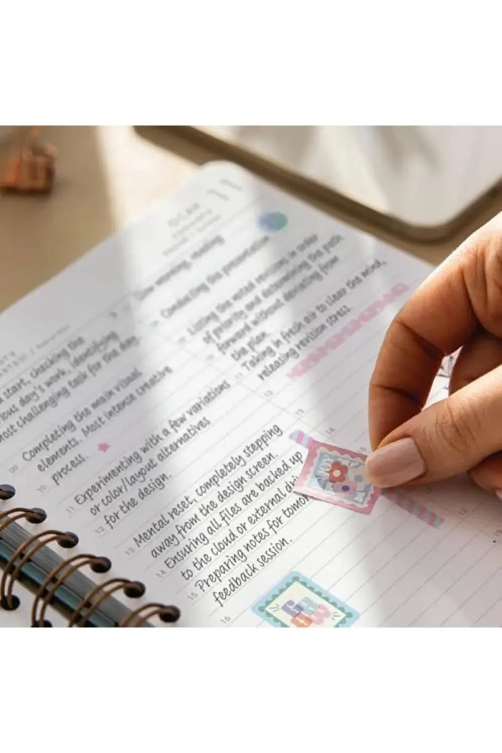 2026 Spiralli Günlük Ajanda 12 Aylık – 17x24 cm Puantiye 1178227