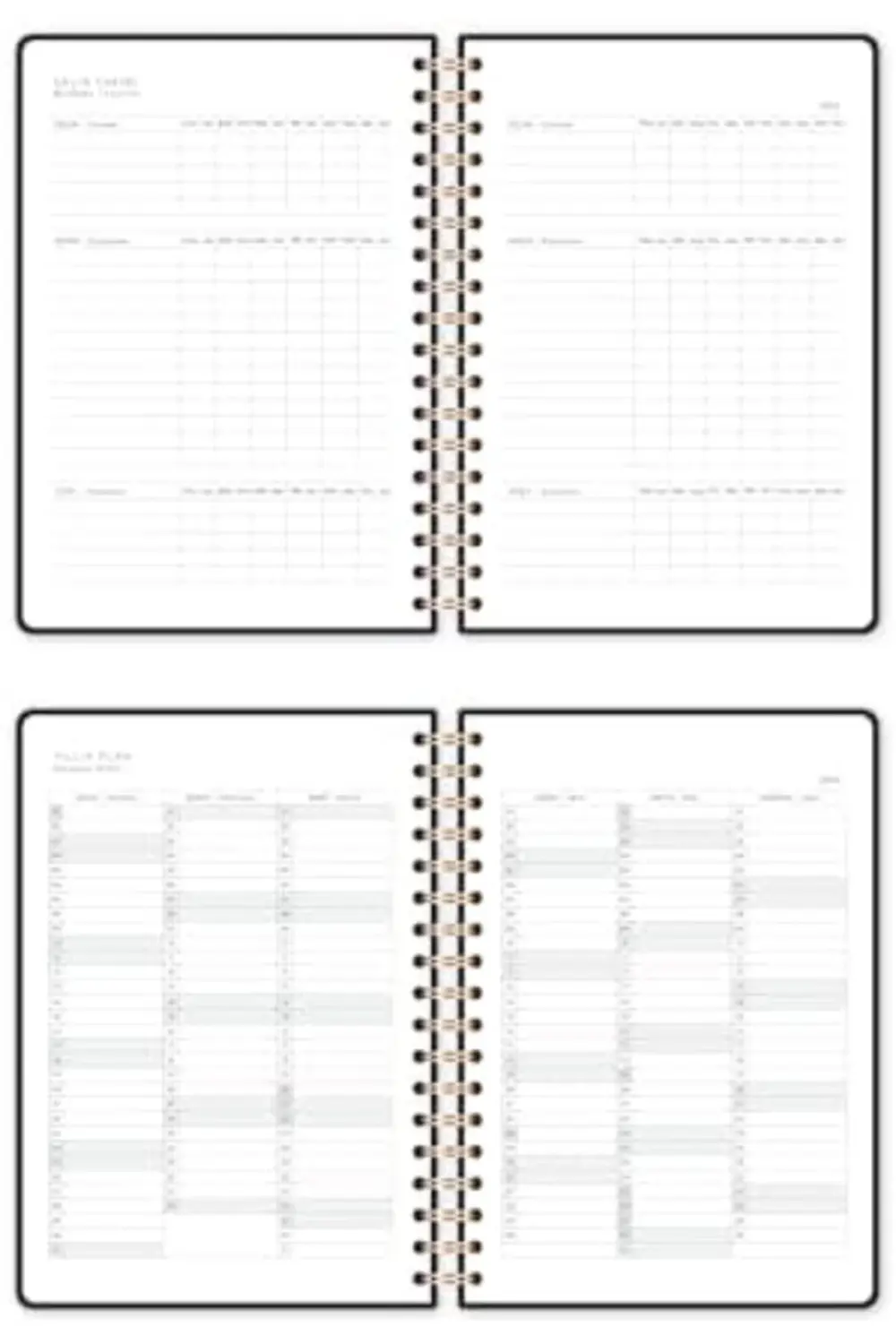 2026 Spiralli Günlük Ajanda 12 Aylık – 17x24 cm Siyah 1178227
