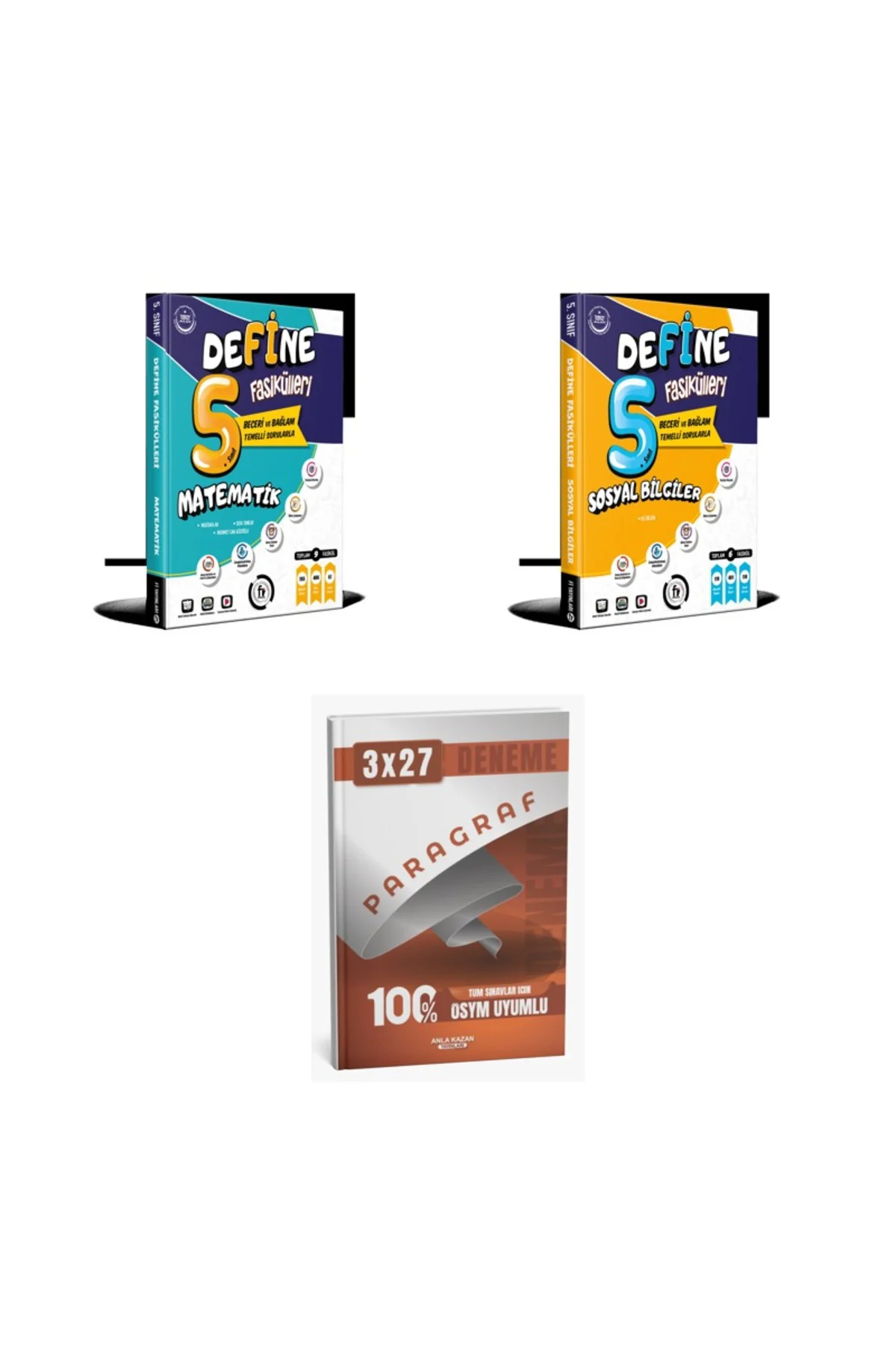 2027 Fi 5. SINIF DEFİNE FASİKÜL YENİ BASKI Matematik + Sosyal BİLGİLER Konu + anla kazan paragraf deneme 3'lü Set 2027 Fi 5. SINIF DEFİNE FASİKÜL YENİ BASKI Matematik + Sosyal BİLGİLER Konu + anla kazan paragraf deneme 3'lü Set