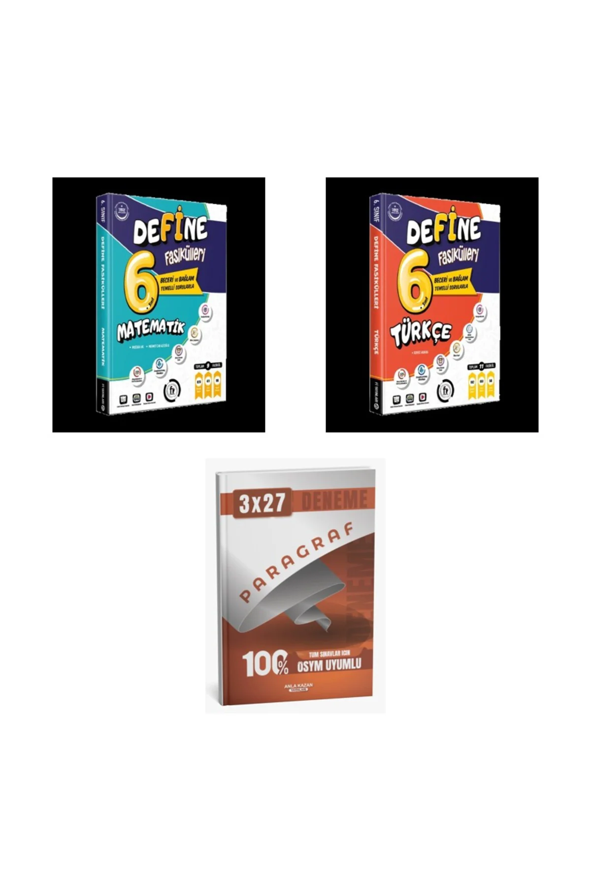 2027 Fi 6. SINIF FASİKÜL YENİ BASKI Matematik + Türkçe Soru + anla kazan paragraf deneme 3'lü Set 2027 Fi 6. SINIF FASİKÜL YENİ BASKI Matematik + Türkçe Soru + anla kazan paragraf deneme 3'lü Set