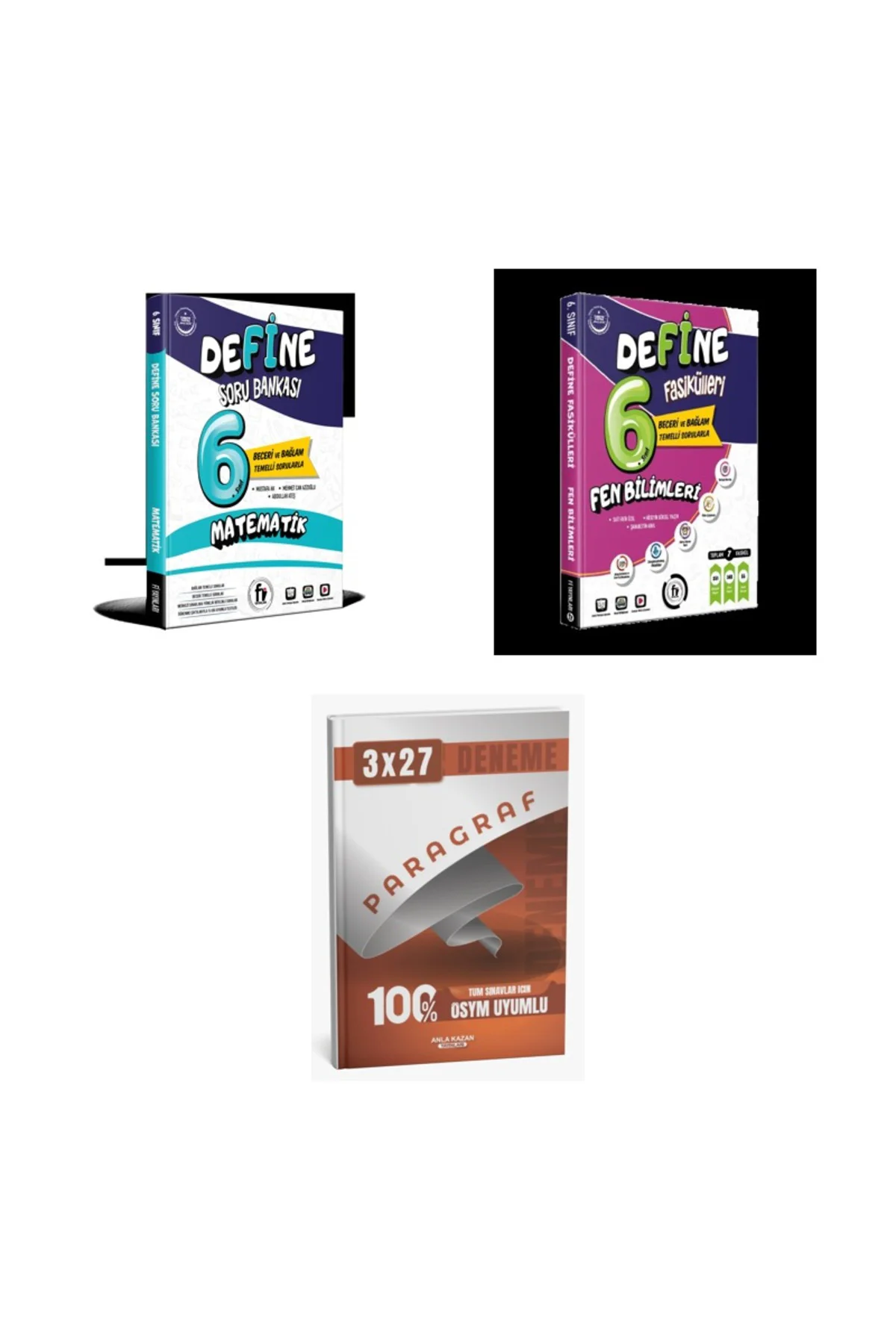 2027 Fi 6. SINIF YENİ BASKI Matematik DEFİNE + Fen BİLİMLERİ FASİKÜL Soru + anla kazan paragraf deneme 3'lü Set 2027 Fi 6. SINIF YENİ BASKI Matematik DEFİNE + Fen BİLİMLERİ FASİKÜL Soru + anla kazan paragraf deneme 3'lü Set