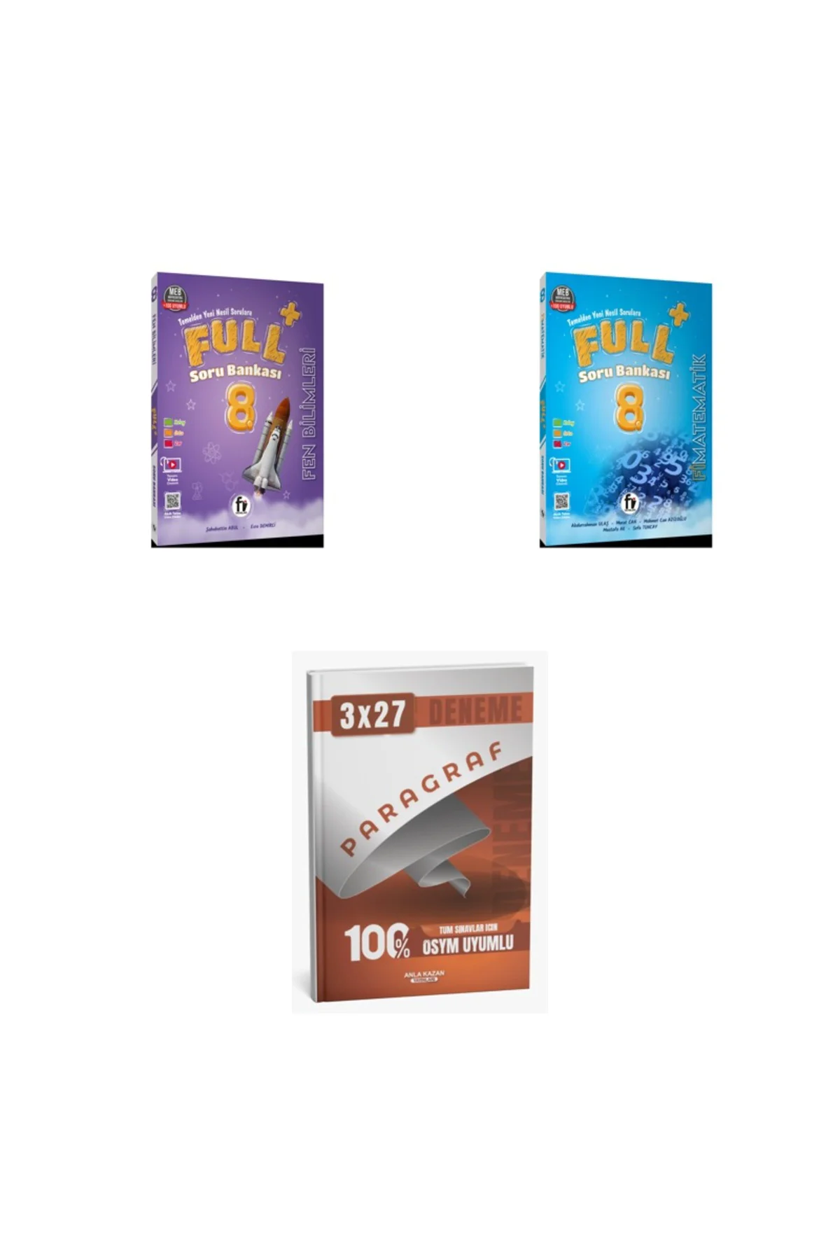 2027 Fi 8. SINIF FULL Fen BİLİMLERİ + Matematik Soru + anla kazan paragraf deneme 3'lü Set