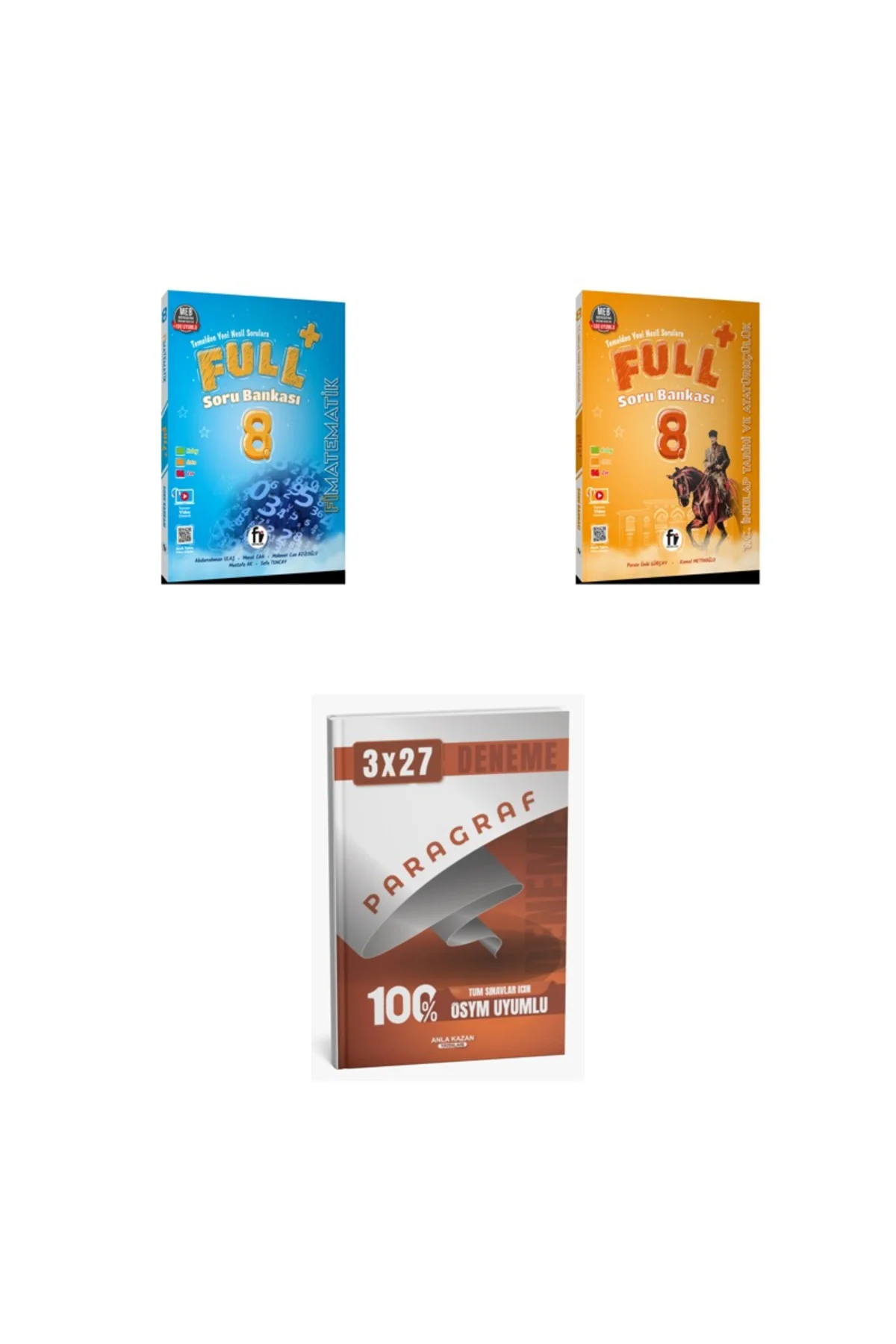2027 Fi 8. SINIF FULL Matematik + İnkılap Tarihi ve Atatürkçülük T C SORU BANK Soru + Ankapade 3'lü Set