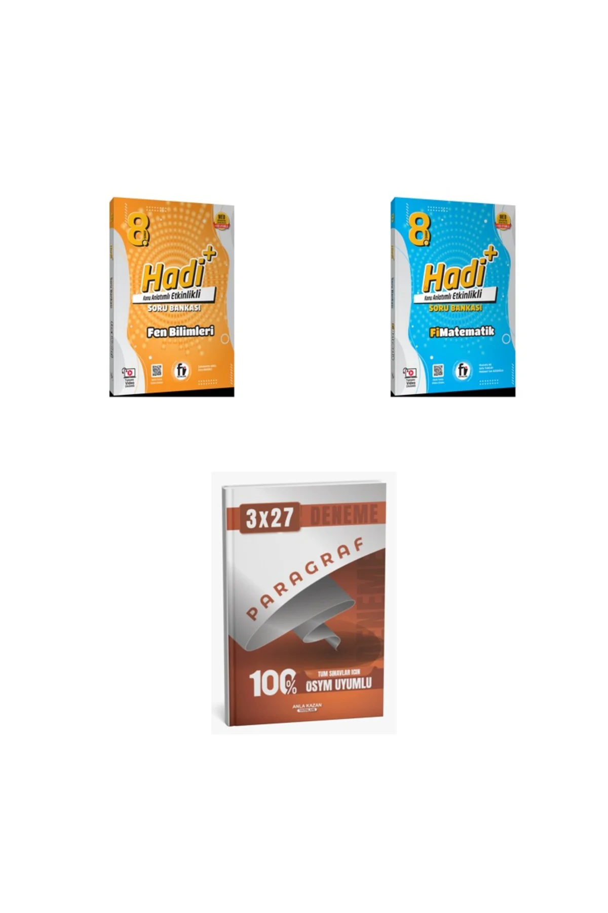 2027 Fi 8. SINIF HADİ Fen BİLİMLERİ + Matematik Konu + anla kazan paragraf deneme 3'lü Set