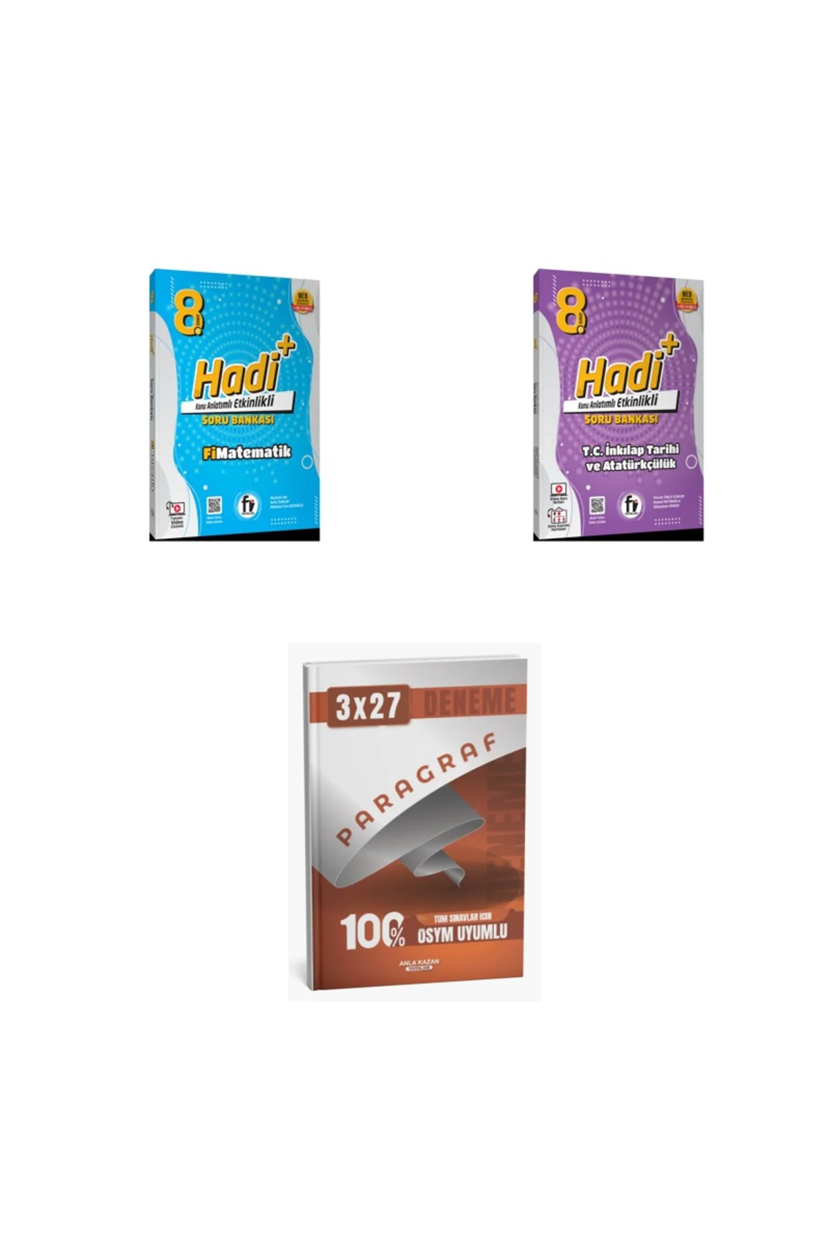 2027 Fi 8. SINIF HADİ Matematik + İnkılap Tarihi ve Atatürkçülük T C KONU ANL Konu + Ankapade 3'lü Set