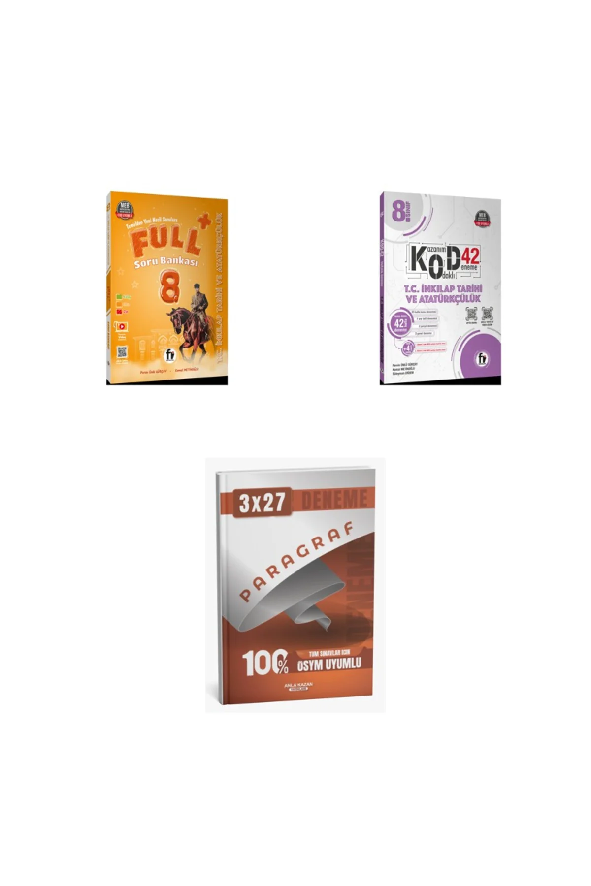 2027 Fi 8. SINIF T C İnkılap Tarihi ve Atatürkçülük FULL SORU BANK Soru + KOD42 DENEME Deneme + Ankapade 3'lü Set