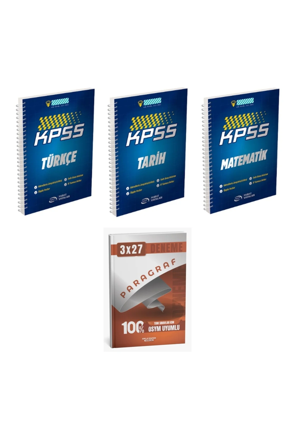 2027 Murat KPSS Defteri Türkçe + Tarih + Matematik