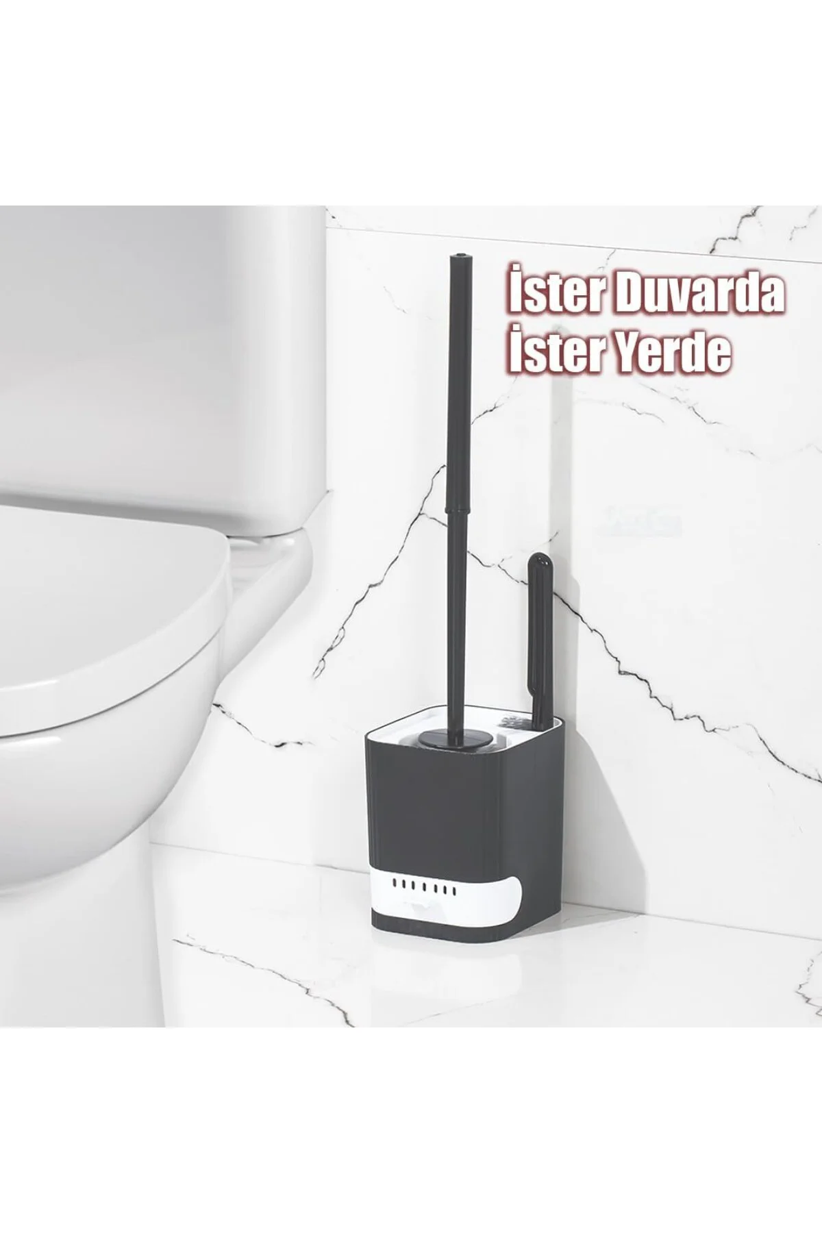 2027 Pratik Temizlik Tuvalet Fırçalığı Banyo Tuvalet Fırçası Wc F