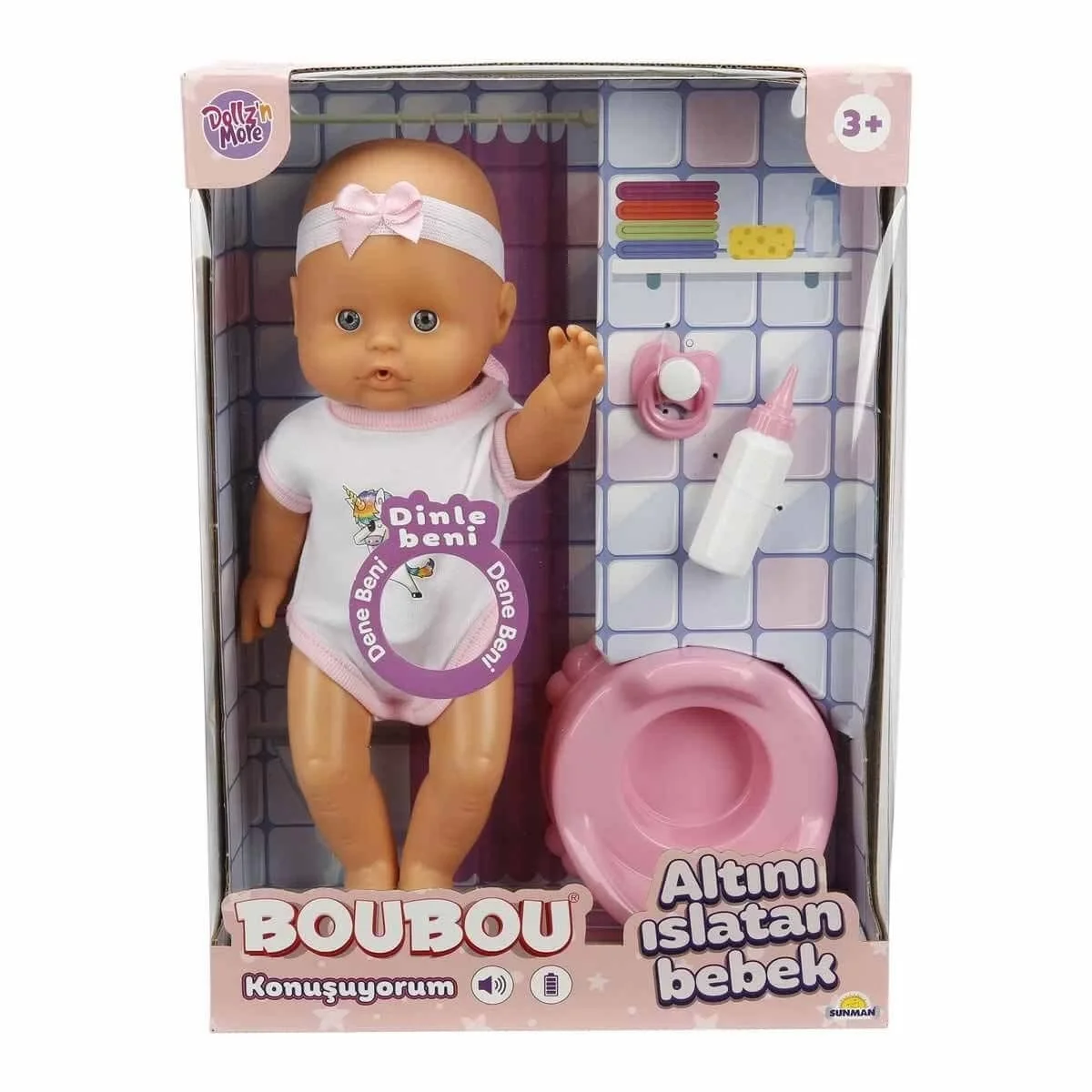 2030121 , Boubou Altını Islatan ve Konuşan Bebek Seti 30 cm