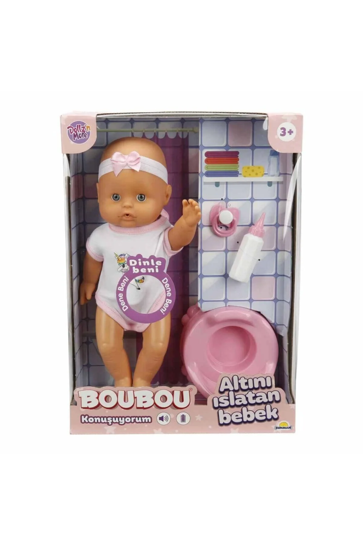 2030121 Boubou Altını Islatan ve Konuşan Bebek Seti 30 cm