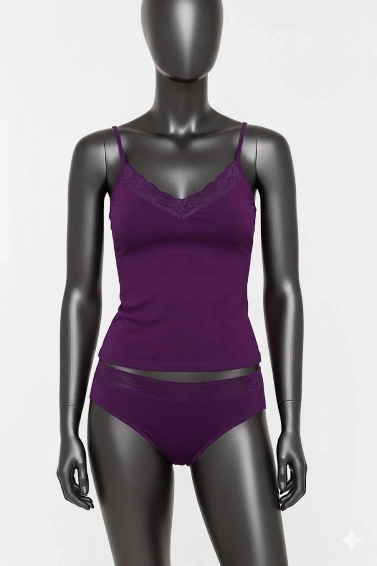2044 Dantelli İp Askılı Bikini Tk