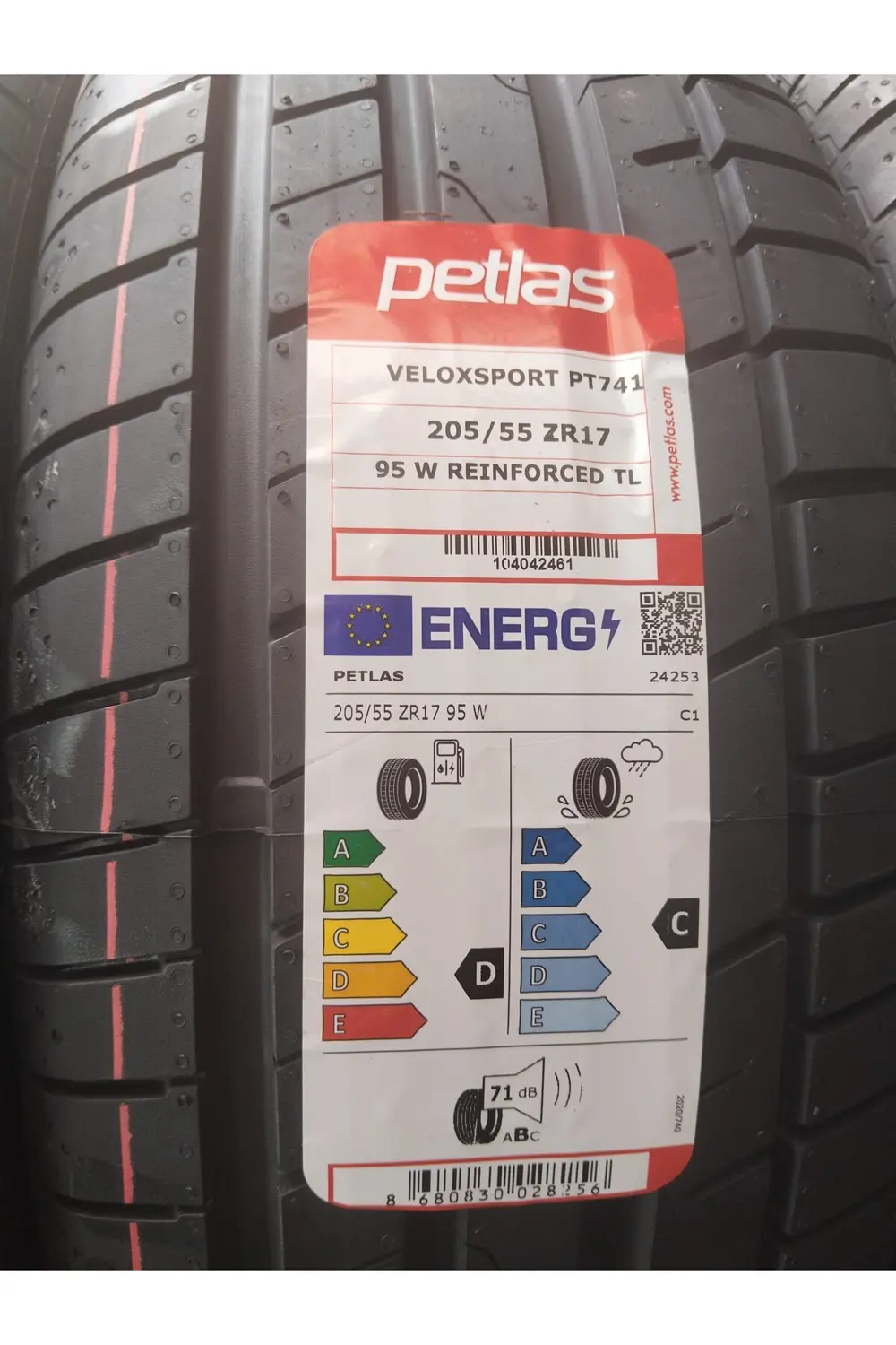 205/55 R17 TL 95W REINF. VELOX SPORT PT741 YAZ LASTİĞİ 2025 ÜRETİ