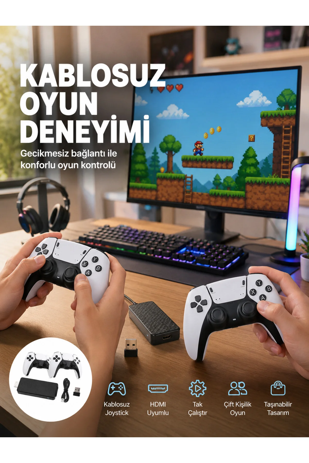 20600 Oyunlu Retro Oyun Konsolu Kablosuz Joystick Yeni Nesil 20600 Oyunlu Retro Oyun Konsolu Kablosuz Joystick Yeni Nesil
