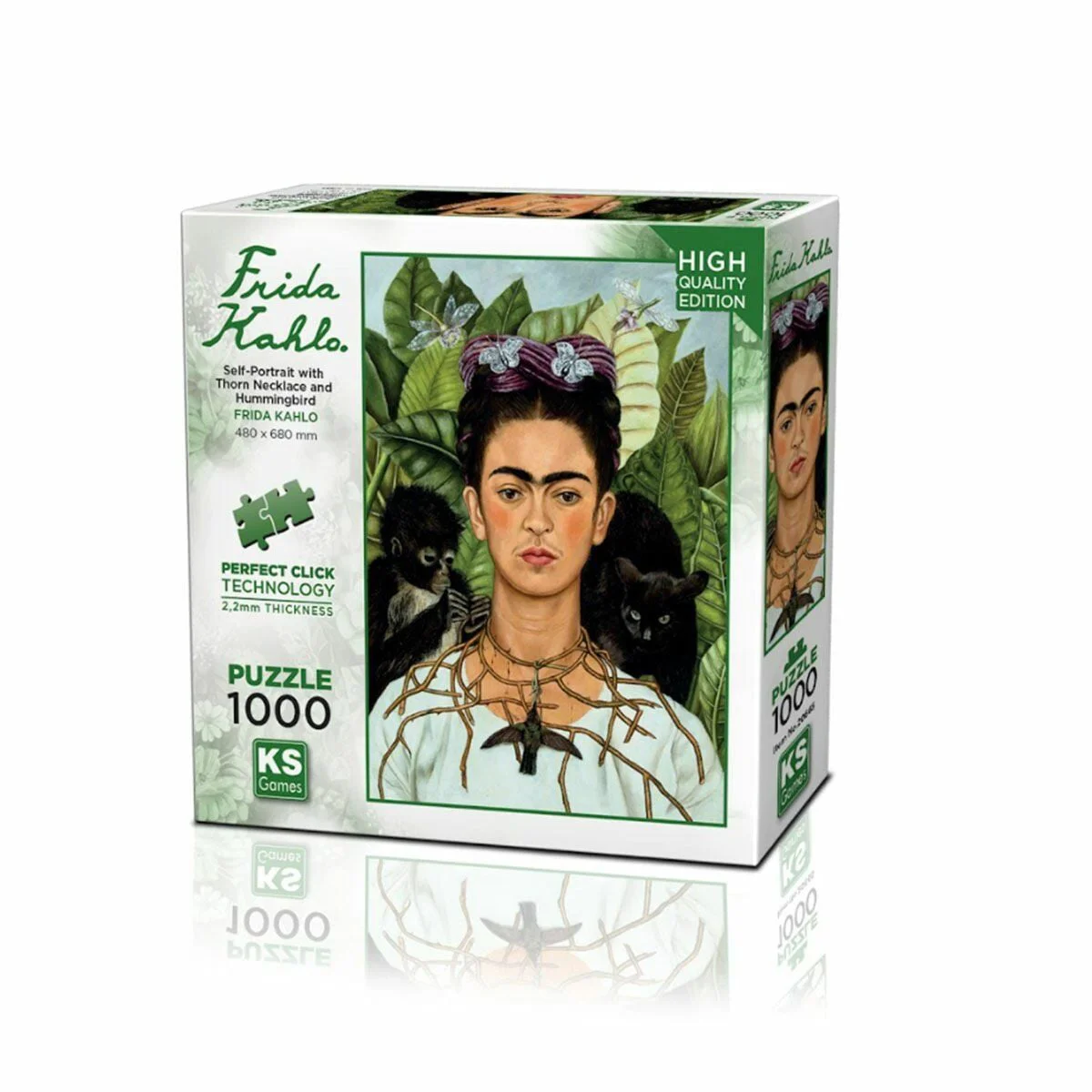 20665 Diken Kolye ve Sinek Kuşlu Kendi Portresi Frida Kahlo 1000 Parça Puzzle Fiyatı, Yorumları ve Özellikleri
