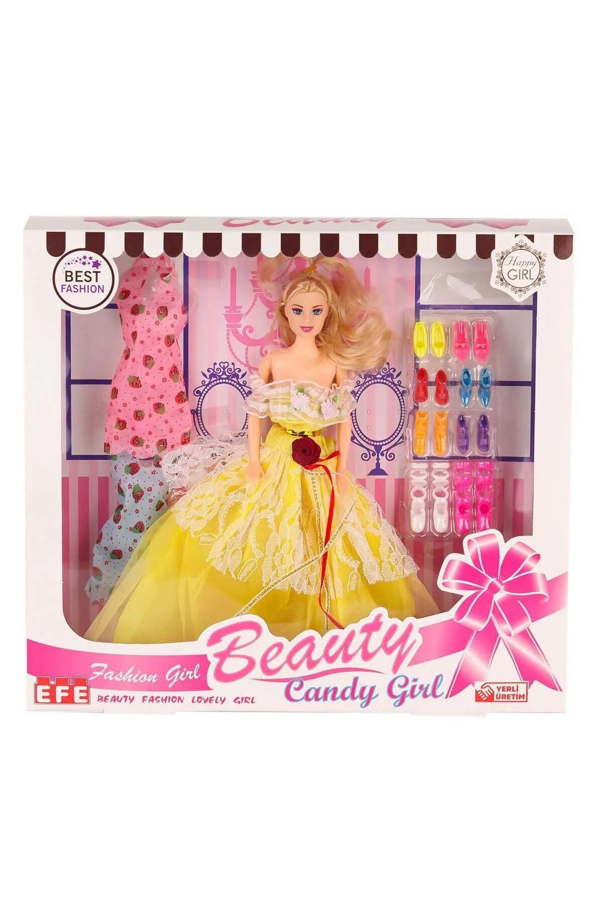 207 Ayakkabı Setli Candy Girl Bebek-Efe Toys