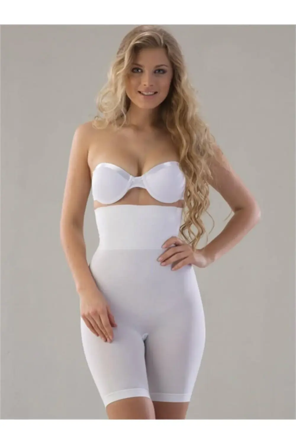 2074 Seamless Yüksek Bel Desenli Double Uzun Paça Korse Siyah