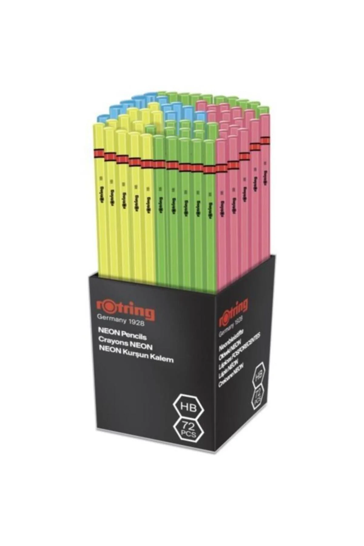 2090066 Neon Fosforlu Kurşun Kalem HB 72'li Paket
