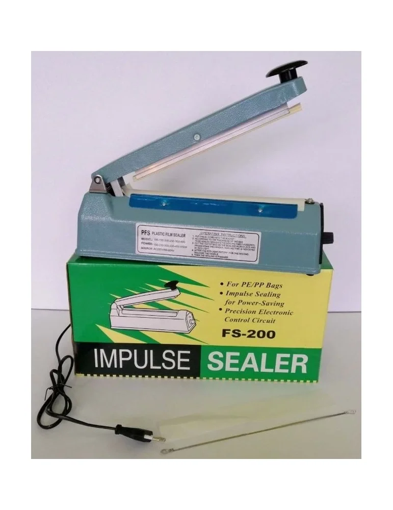 20Cm  Metal Gövde Poşet Ağzı Yapıştırma Kapatma Makinası FS-200 (