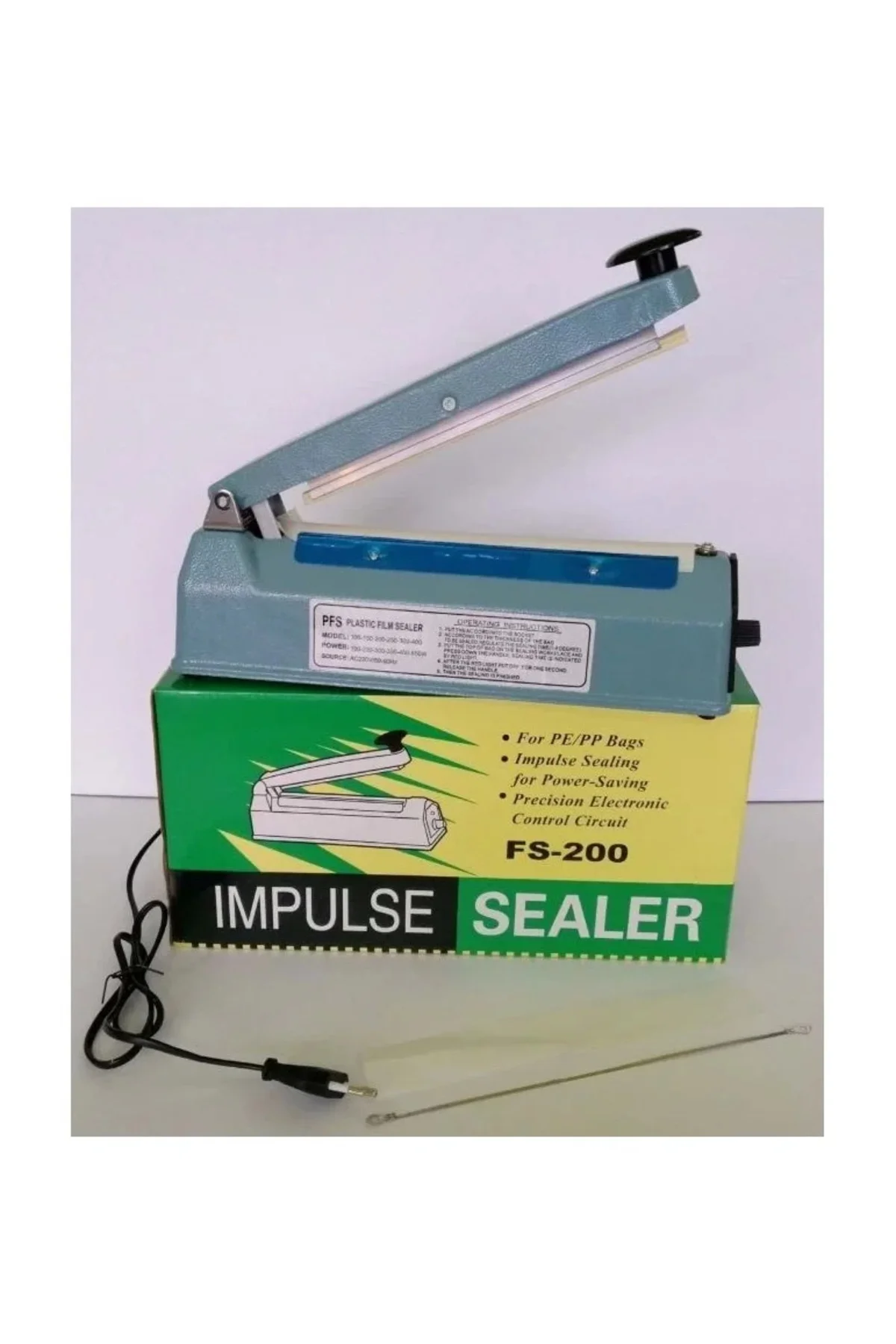 20Cm Metal Gövde Poşet Ağzı Yapıştırma Kapatma Makinası FS-200 - Görsel 2