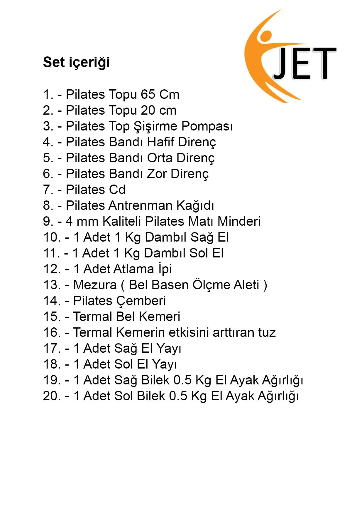 20'li Ev Salon Pilatesi Seti Pilates Topu 3 Lü Bant Pilates Lasti