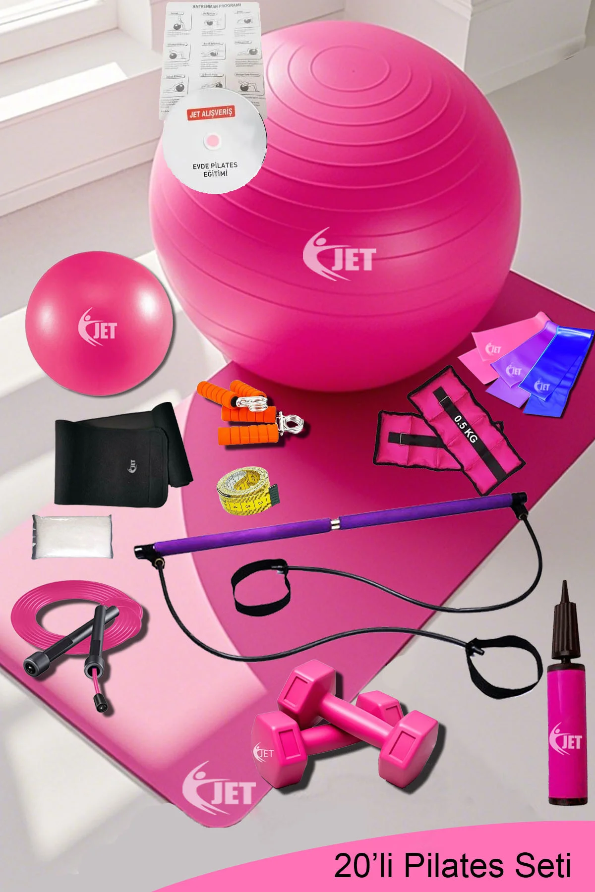 20'li Ev Salon Pilatesi Seti Pilates Barı Studio Pilates Topu Min