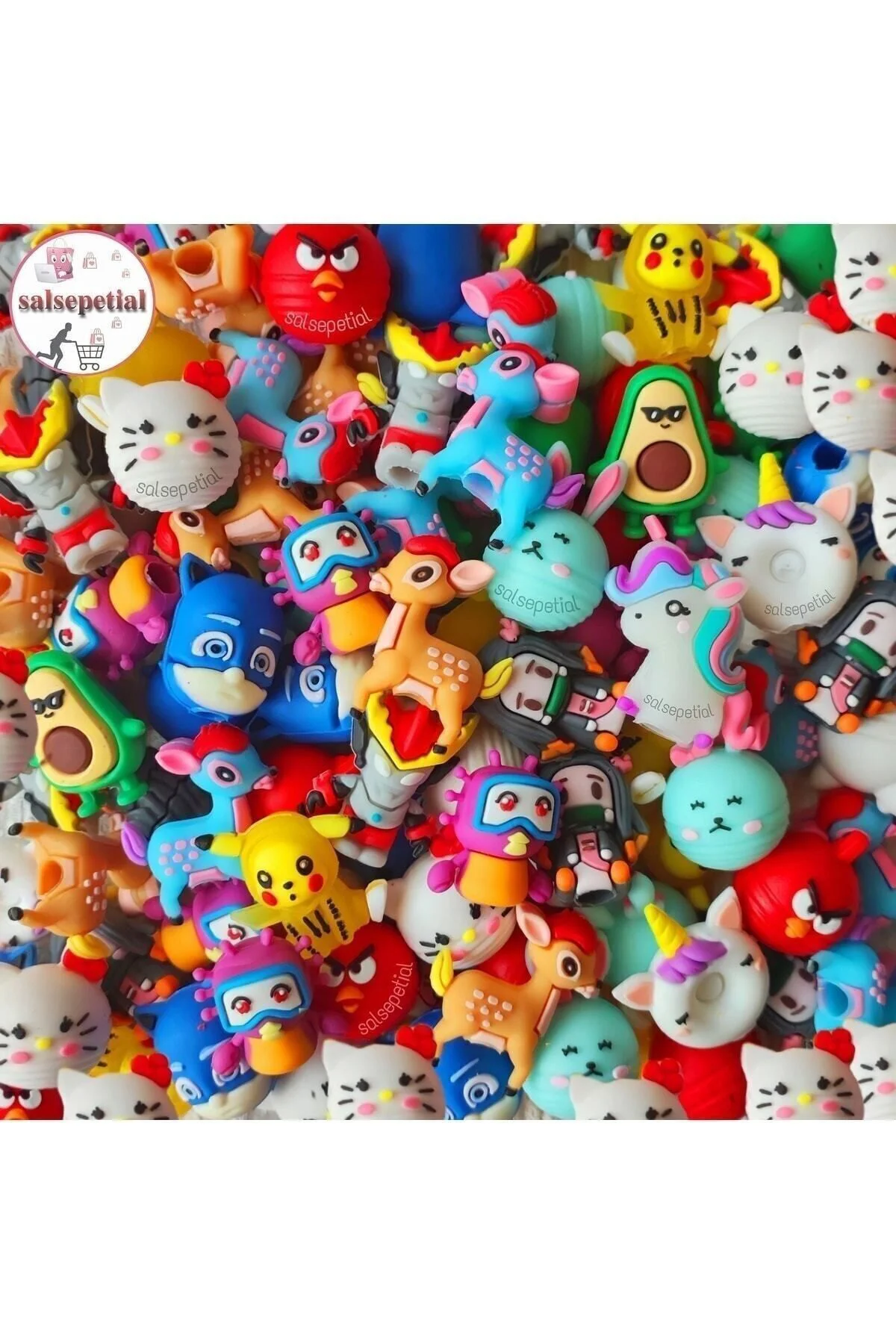 20li Figürlü Kalem Başlığı Kalem Süsü - Çok Renkli