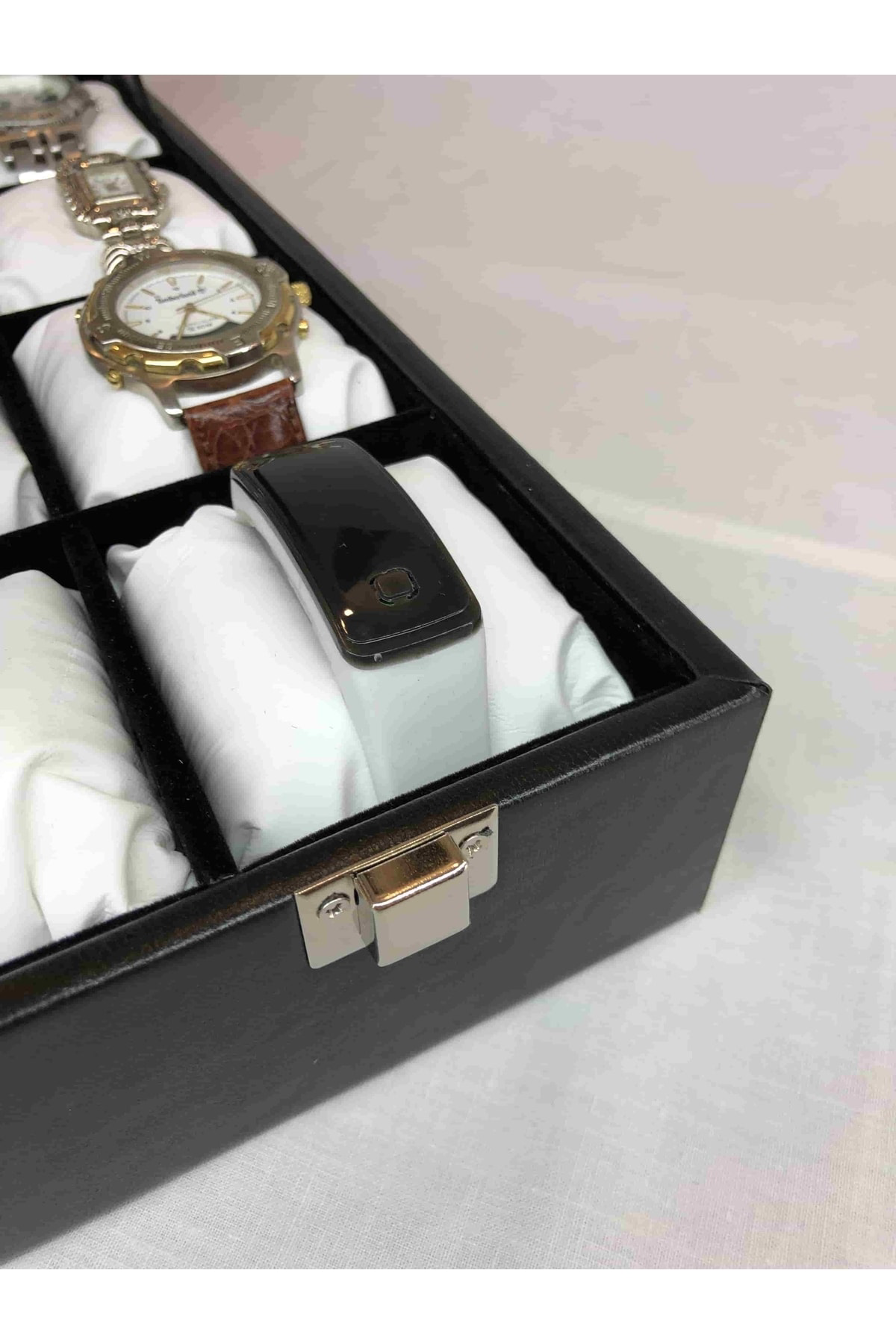 20li Görsel Cam Kapaklı Ahşap Iskelet Suni Deri Kaplı Modern Şık 