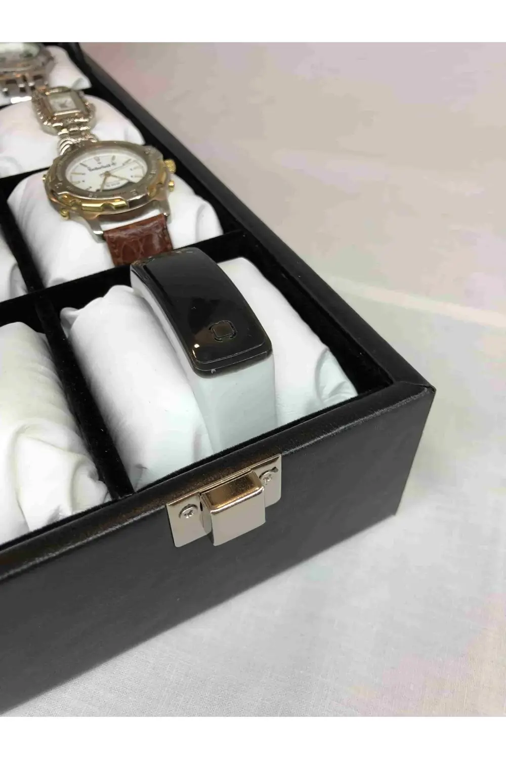 20li Görsel Cam Kapaklı Ahşap Iskelet Suni Deri Kaplı Modern Şık