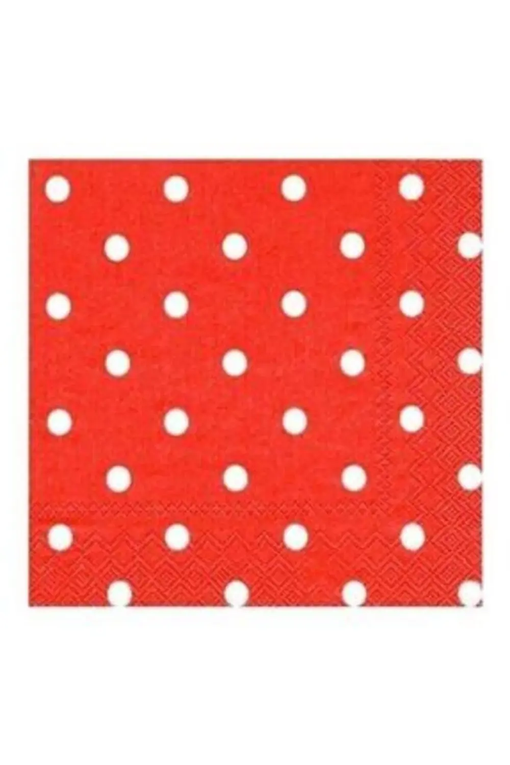 20'li Kikajoy Kırmızı Puantiyeli Kağıt Peçete 33x33 cm