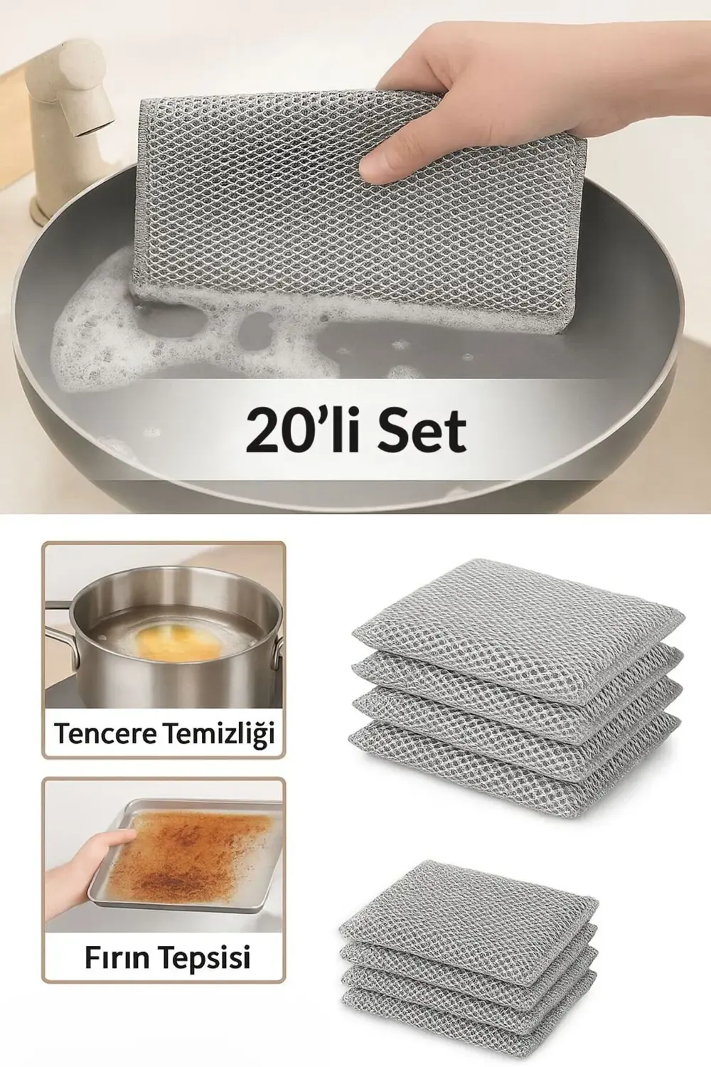 20’li Paket - Tel Bez (Çizmez Temizlik Bezi)