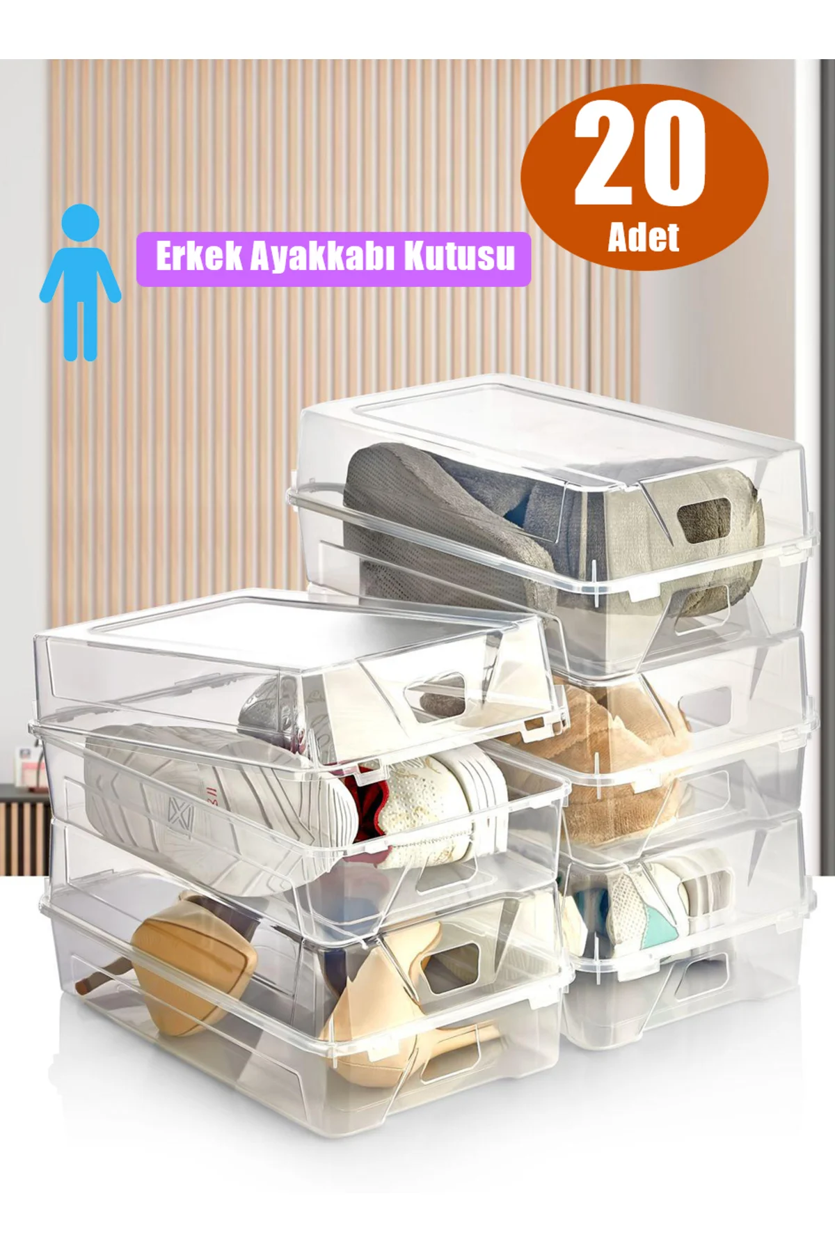 20'li Set Erkek Ayakkabı Ve Kadın Botu Saklama Kutusu - Ayakkabı 
