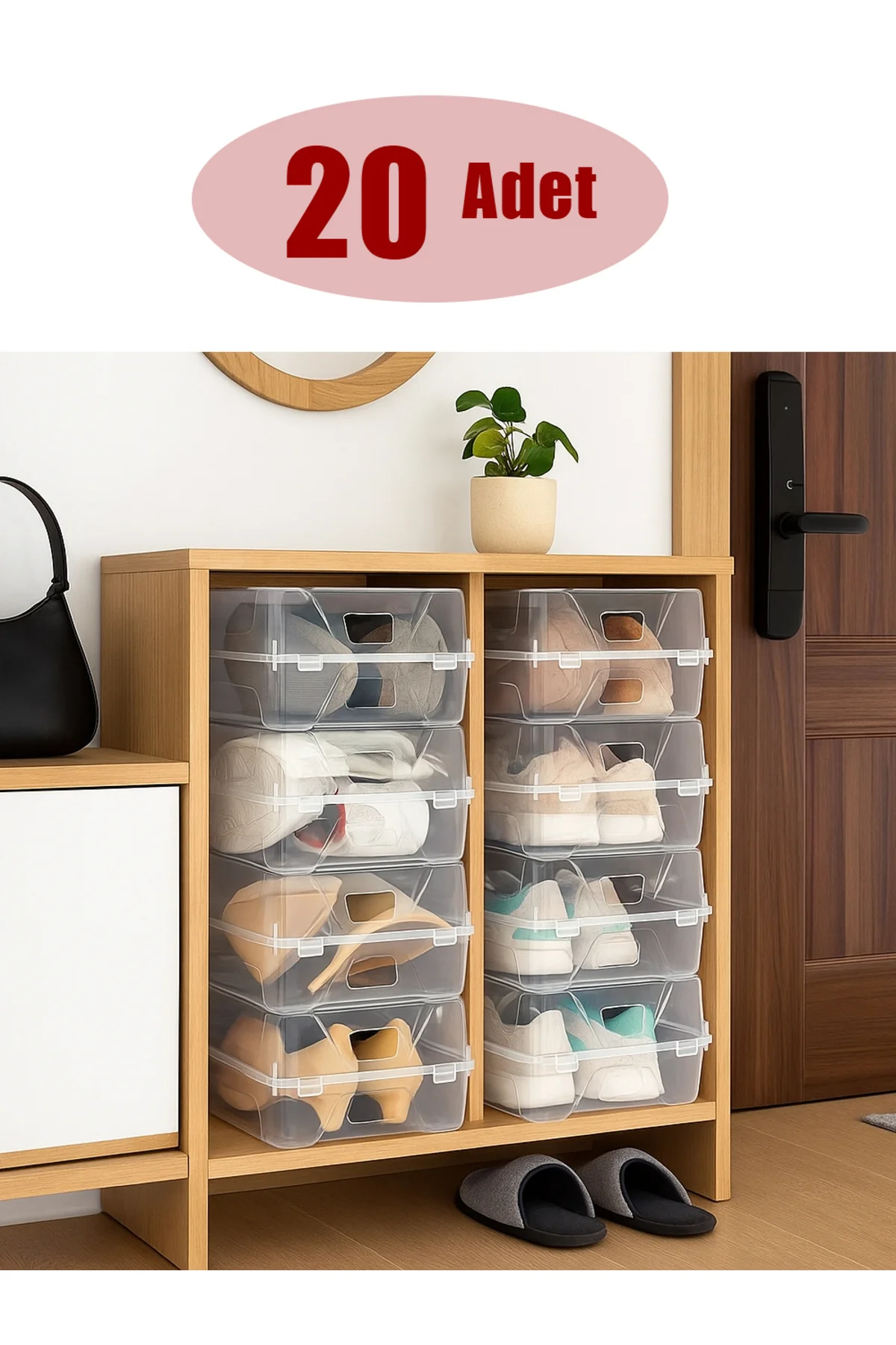 20'li Set Erkek Ayakkabı Ve Kadın Botu Saklama Kutusu - Ayakkabı 