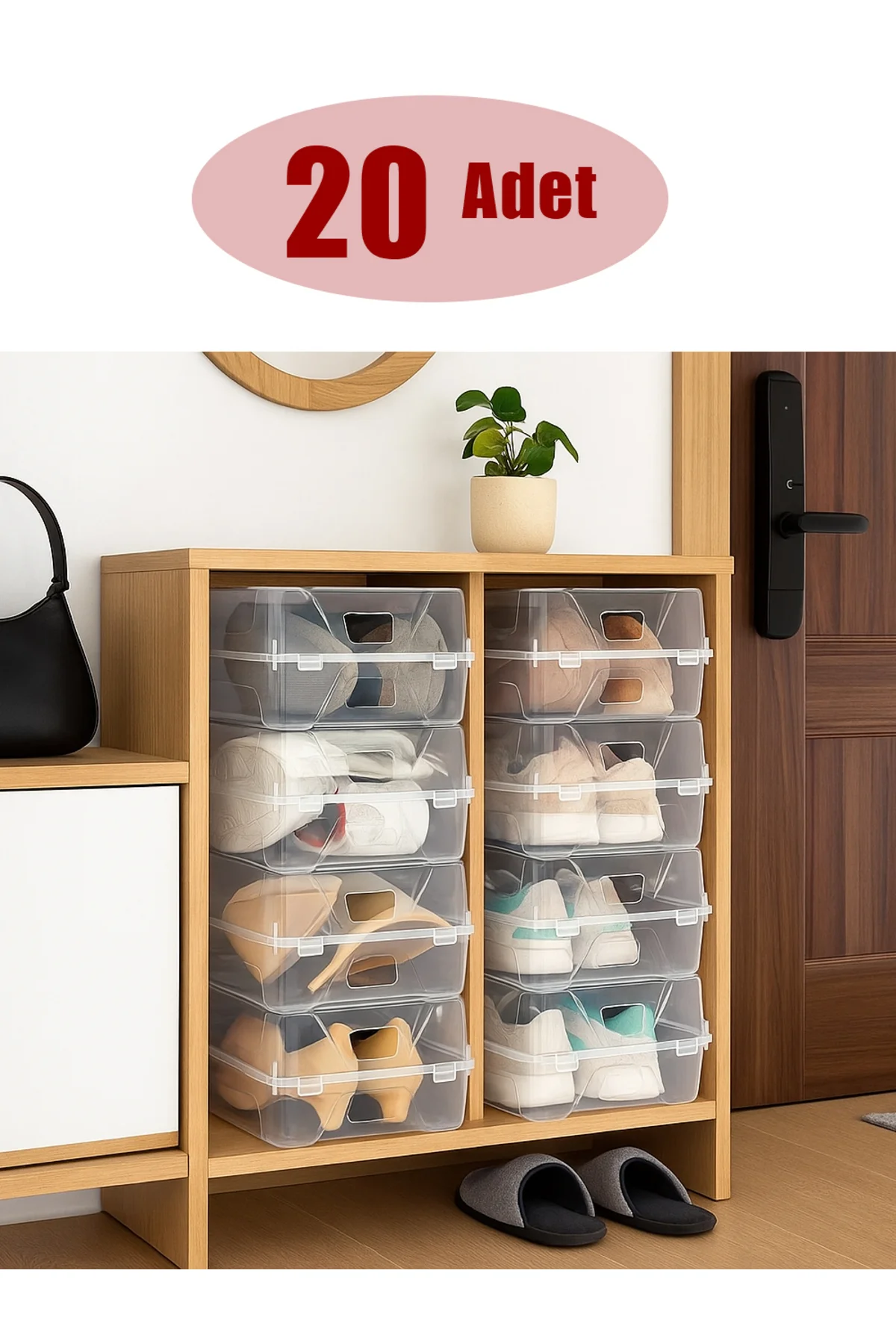 20'li Set Erkek Ayakkabı Ve Kadın Botu Saklama Kutusu - Ayakkabı 