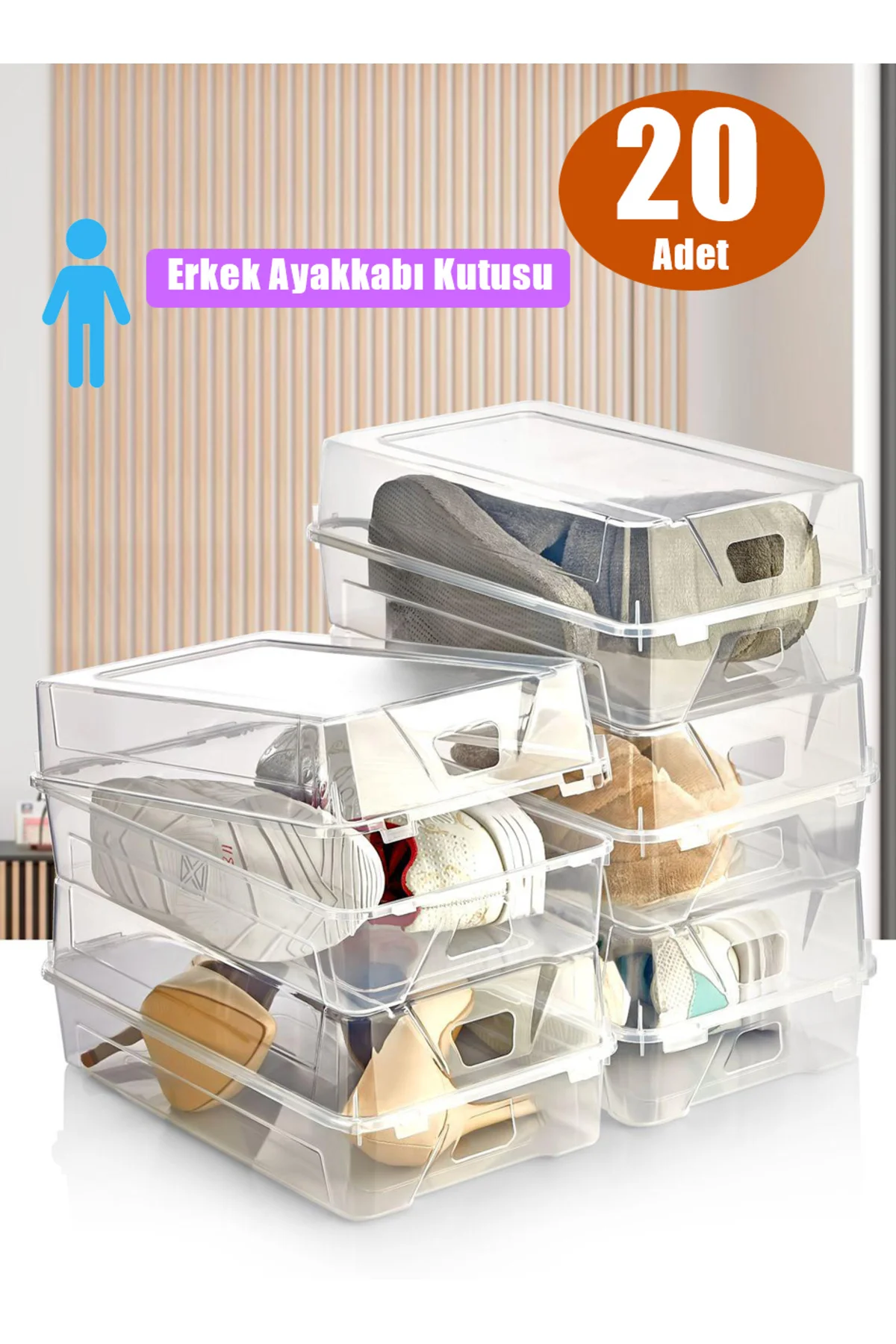 20'li Set Erkek Ayakkabı Ve Kadın Botu Saklama Kutusu - Ayakkabı 