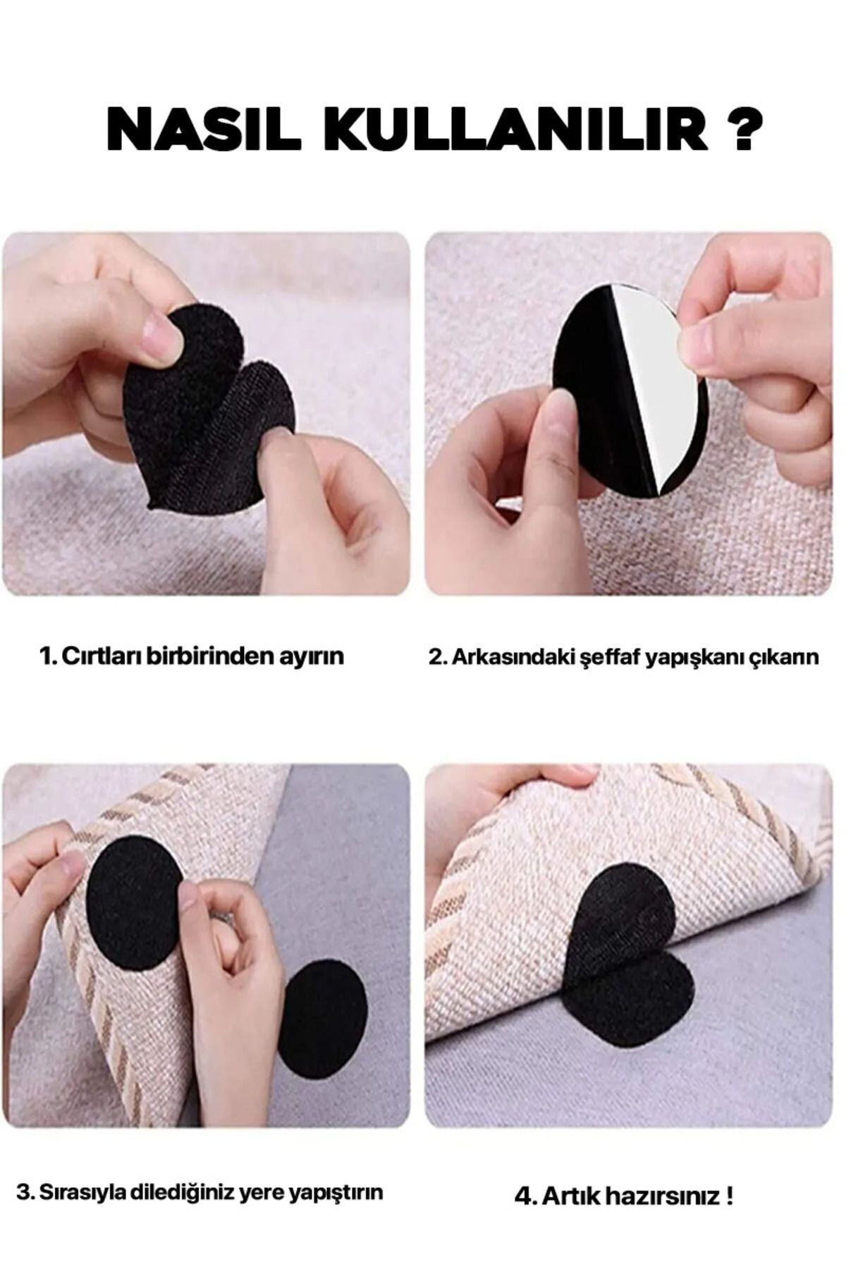 20'li Yapışkanlı Halı, Kilim Ve Koltuk Örtüsü Sabitleyici – KAYDI