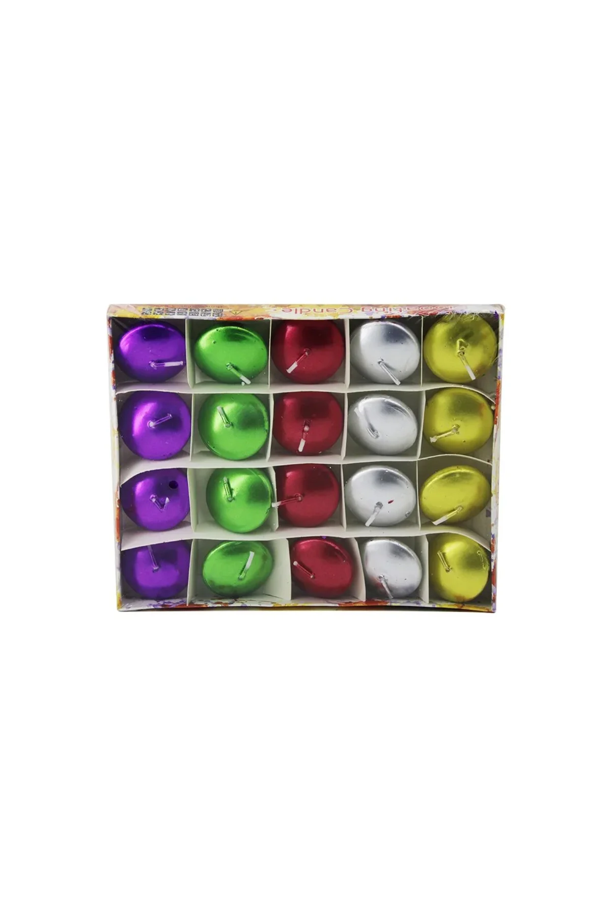 20PCS Suda Yüzen Mum Beyaz - Renkli 20PCS Suda Yüzen Mum Beyaz - Renkli