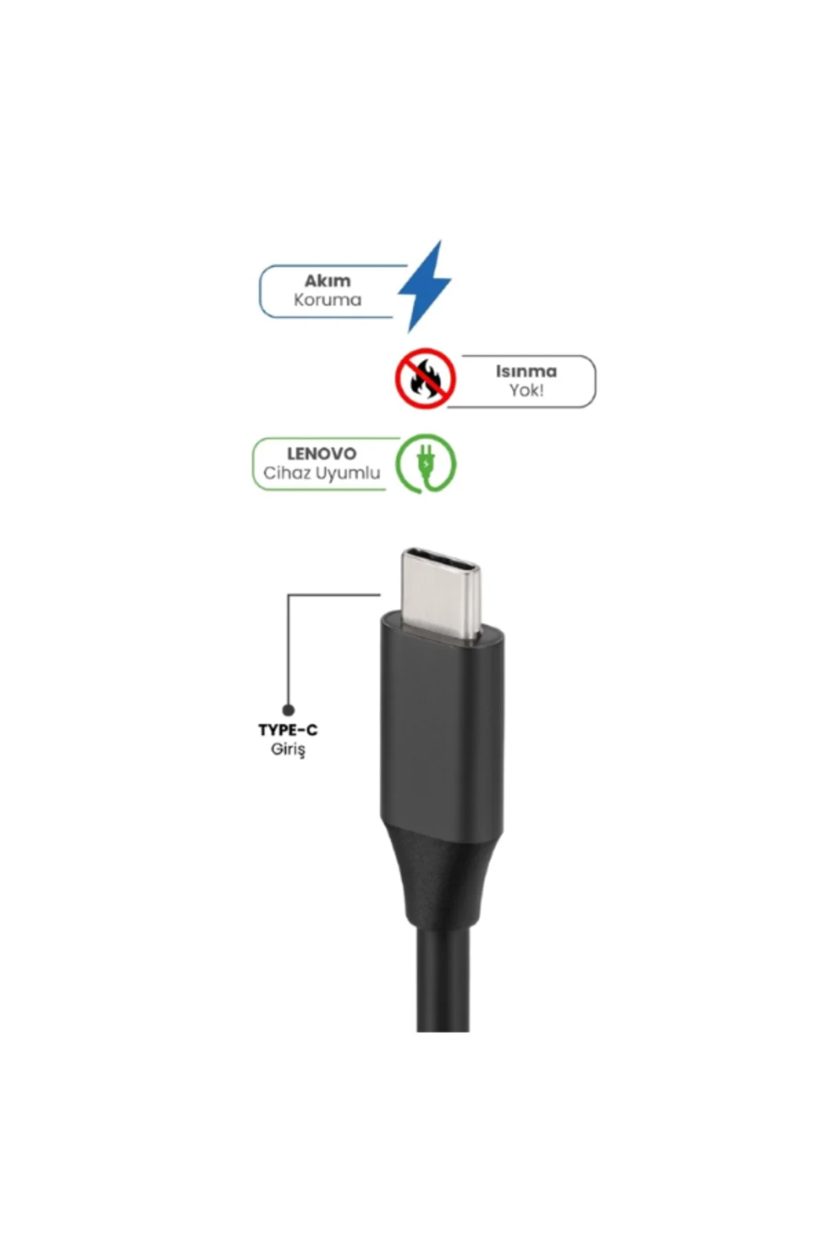 20V 2.25A TYPE-C 45W . İçin Laptop Adaptör