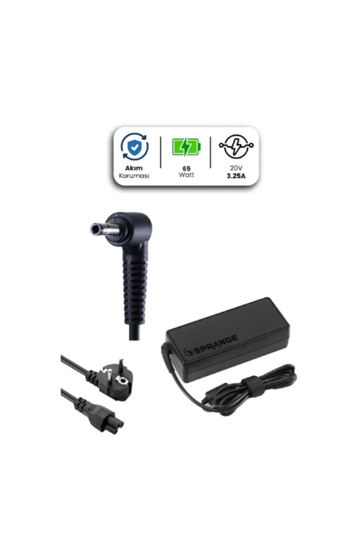 20V 3.25A 4.0 * 1.7 Bullet 65W . İçin Laptop Adaptör