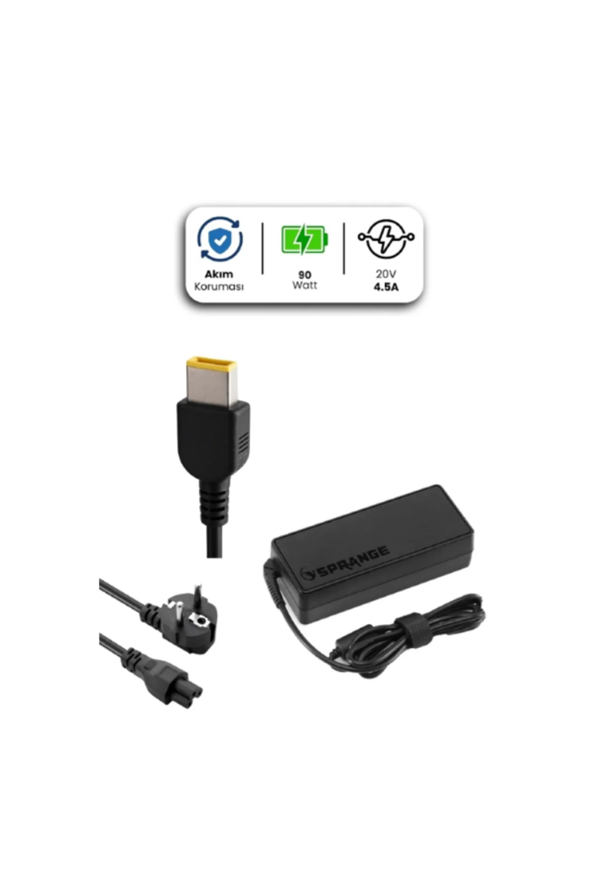20V 4.5A USB Pin 90W . İçin Laptop Adaptör