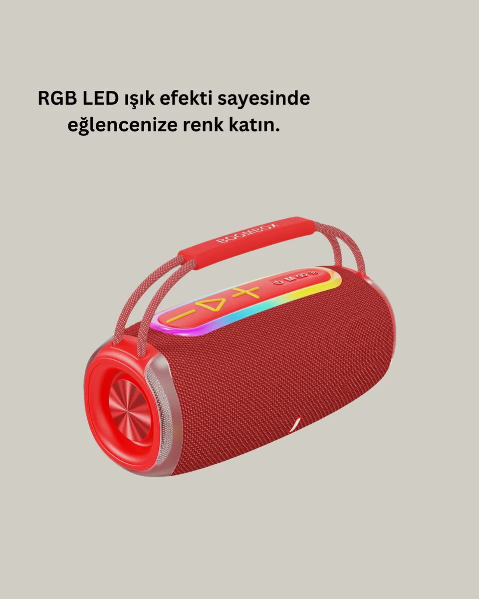 20W Çift Sürücülü RGB LED Işıklı Bluetooth 5.3 Hoparlör - Kablosuz Ses Çözümü