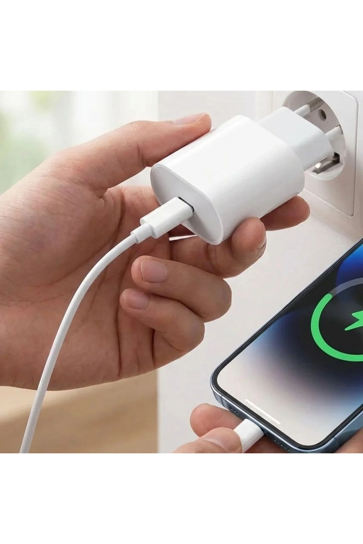 20W Hızlı Şarj Adaptörü USB-C to Lightning Kablolu – PD Destekli Süper Hızlı Şarj Cihazı - Görsel 3